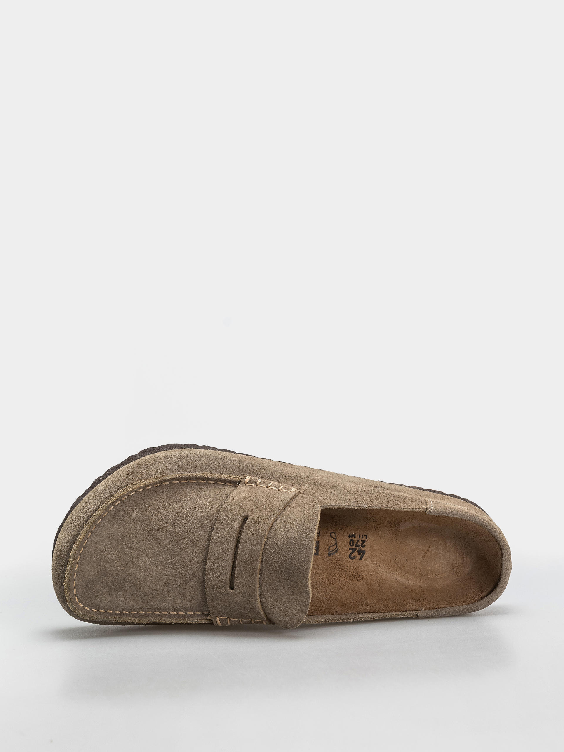 Șlapi Birkenstock Naples Wrapped Suede Leather Regular (taupe)