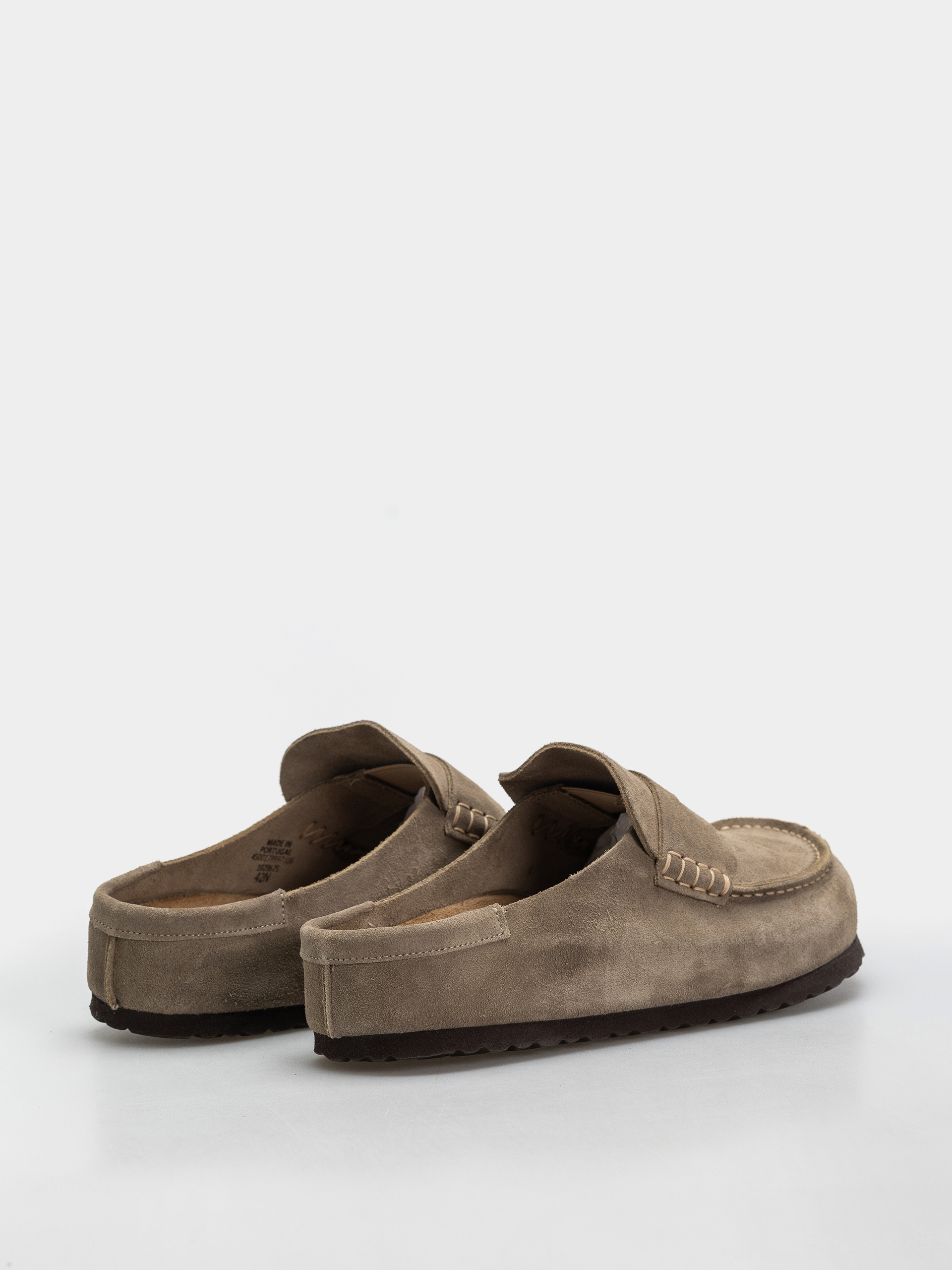 Șlapi Birkenstock Naples Wrapped Suede Leather Regular (taupe)