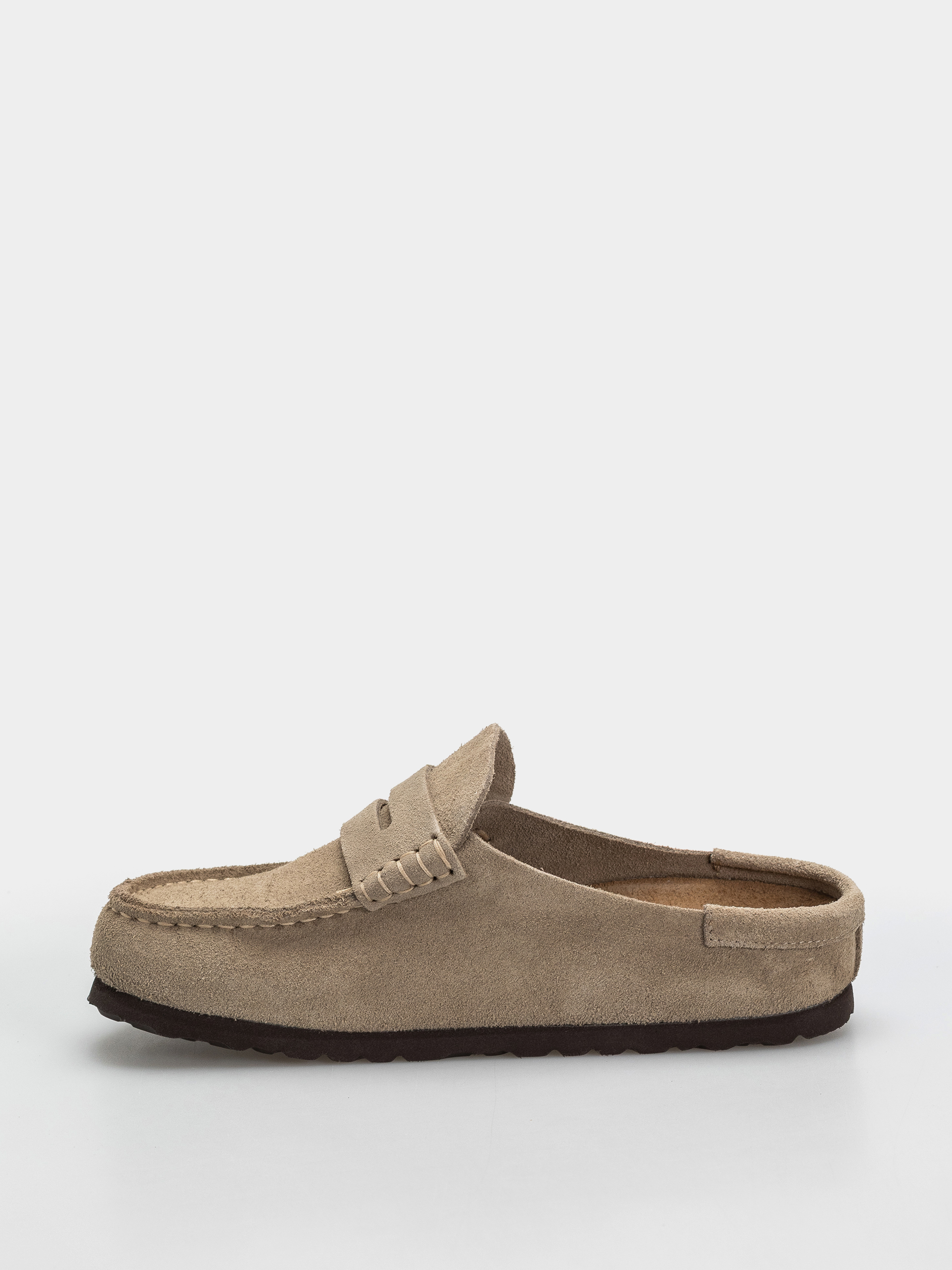 Șlapi Birkenstock Naples Wrapped Suede Leather Narrow (taupe)