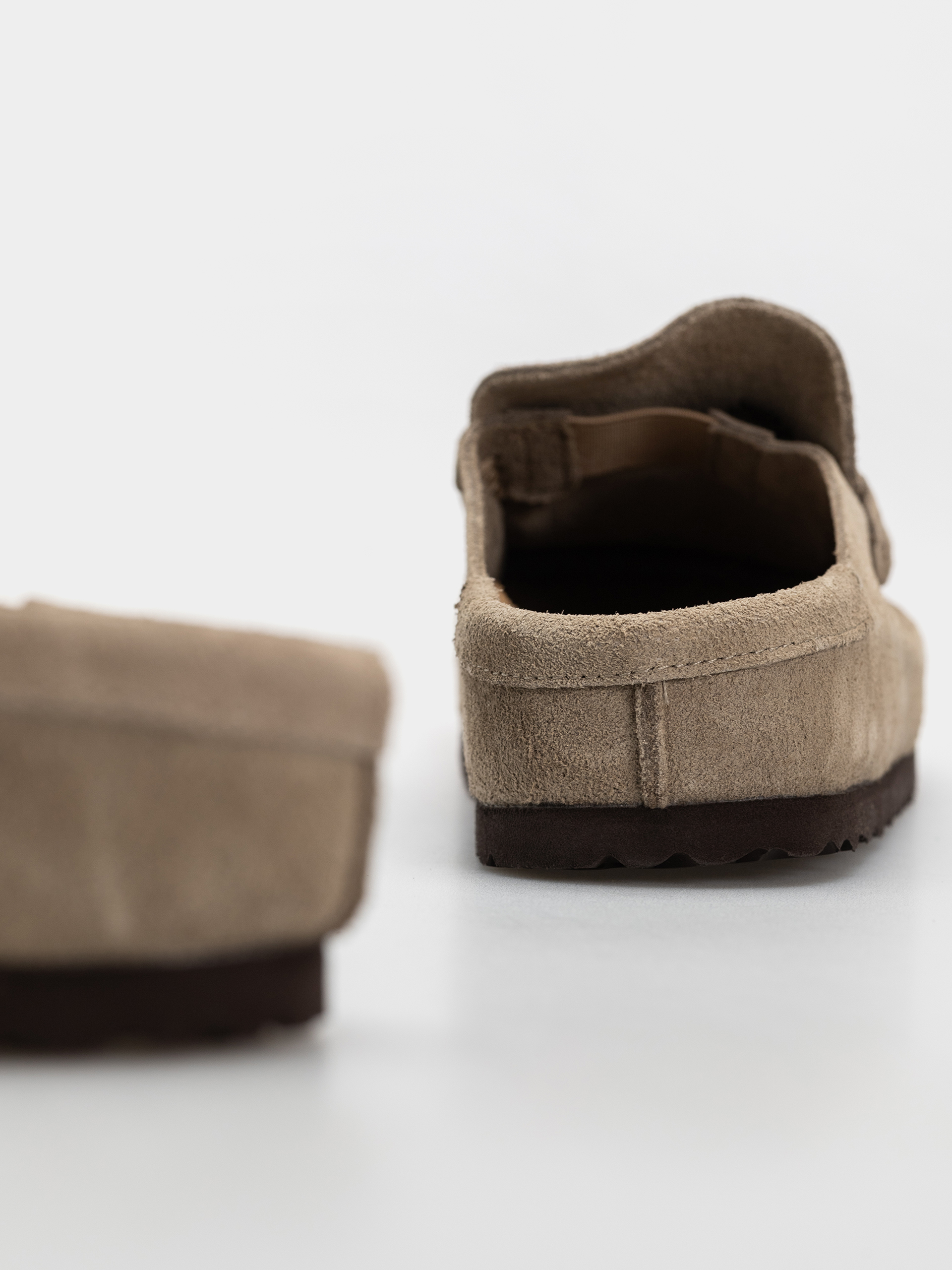 Șlapi Birkenstock Naples Wrapped Suede Leather Narrow (taupe)