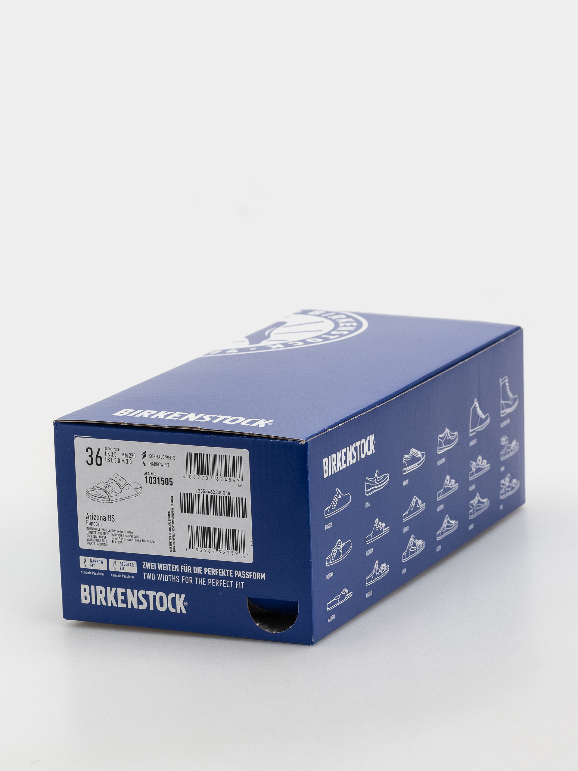 Șlapi Birkenstock Arizona Birko Flor Nubuk Narrow (popcorn)