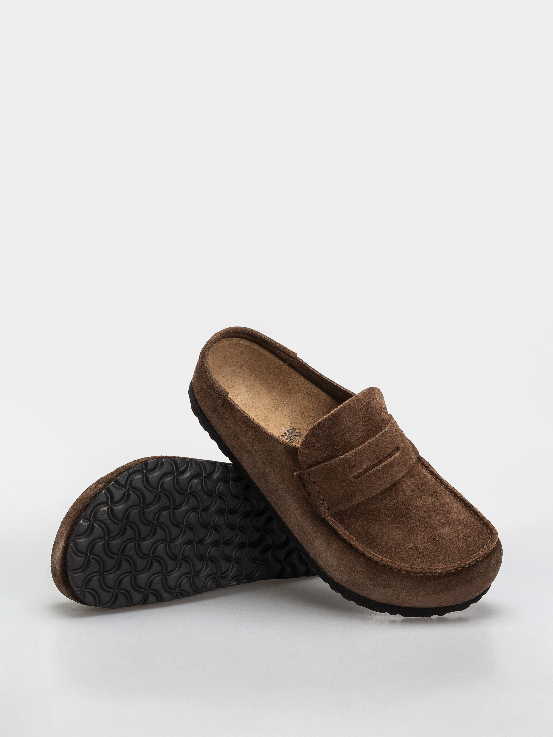 Șlapi Birkenstock Naples Wrapped Suede Leather Regular (carafe)