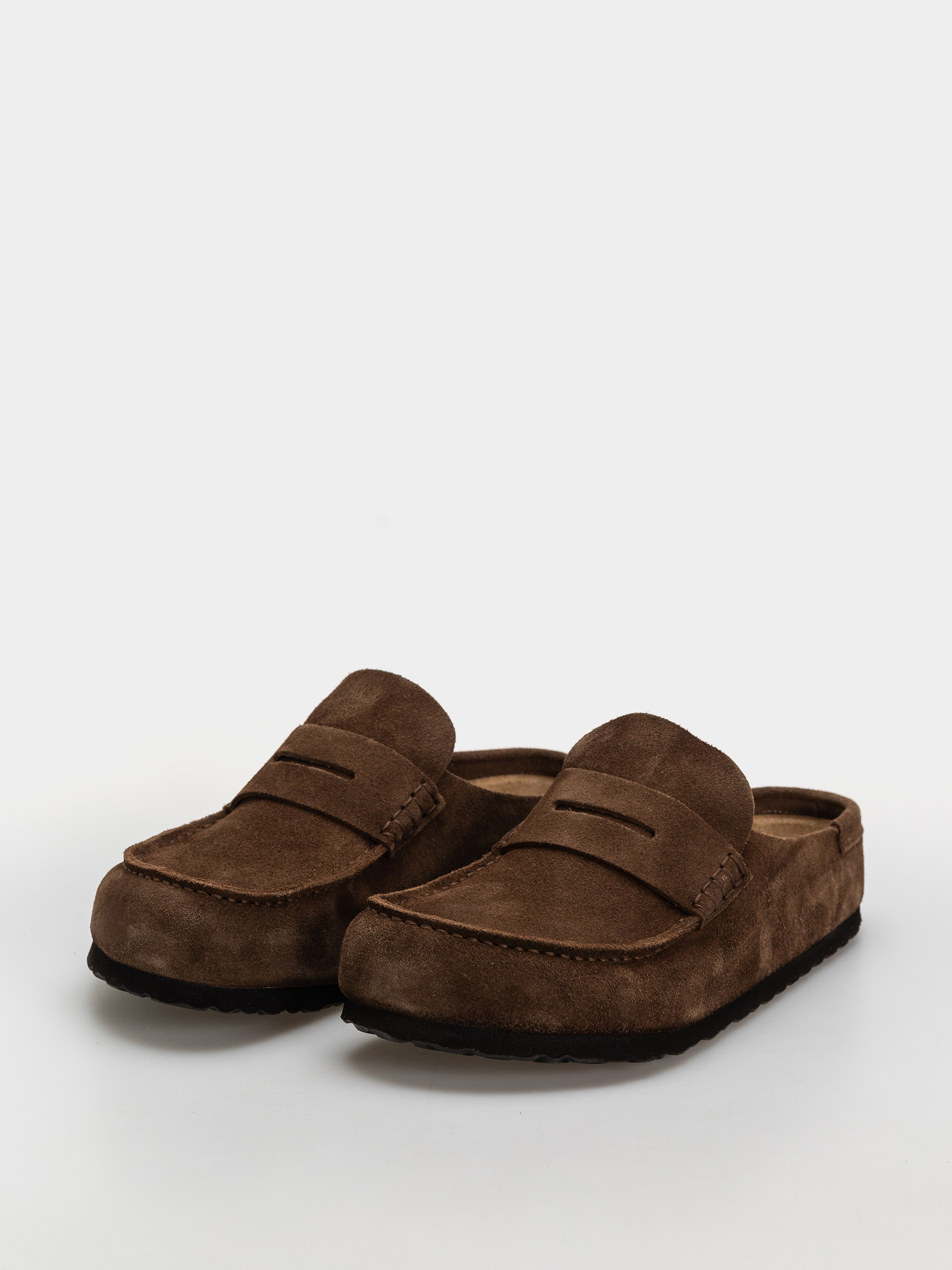 Șlapi Birkenstock Naples Wrapped Suede Leather Regular (carafe)