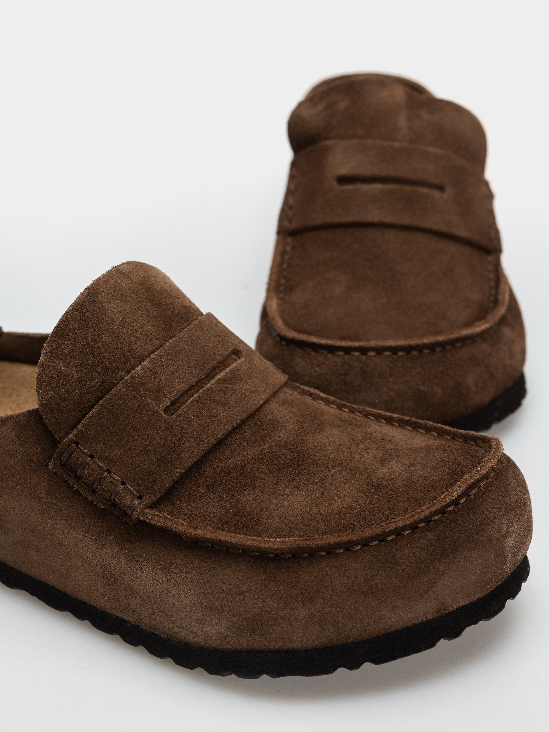 Șlapi Birkenstock Naples Wrapped Suede Leather Regular (carafe)