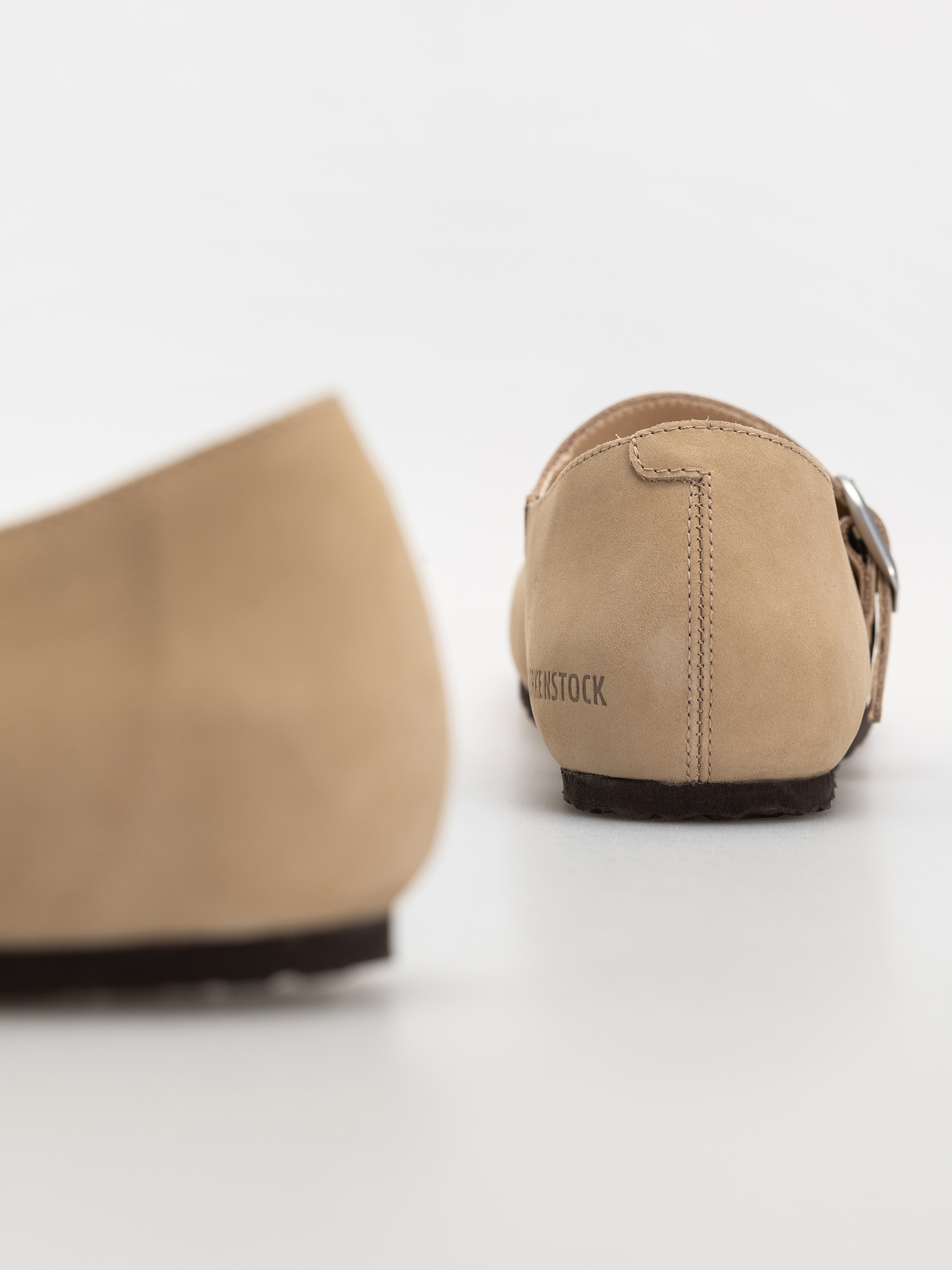 Șlapi Birkenstock Santa Clarita Nubuck Leather Narrow Wmn (sandcastle)