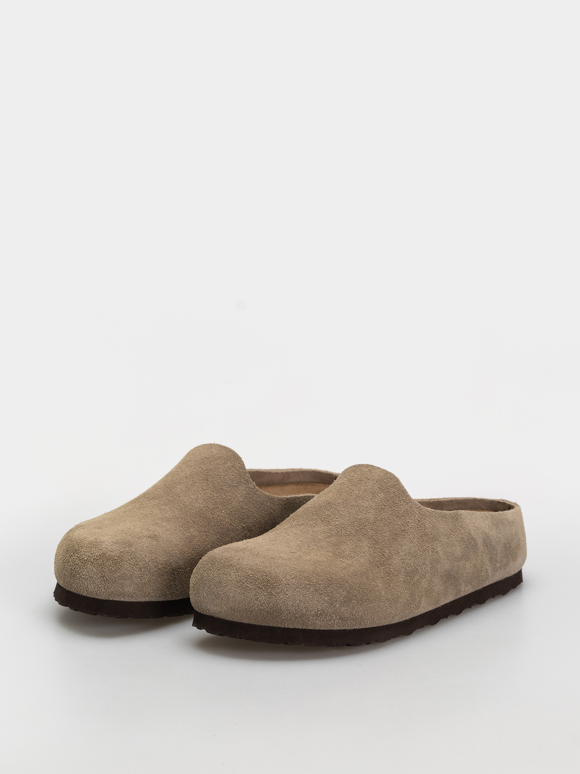 Șlapi Birkenstock Amsterdam Wrapped Suede Leather Narrow (taupe)