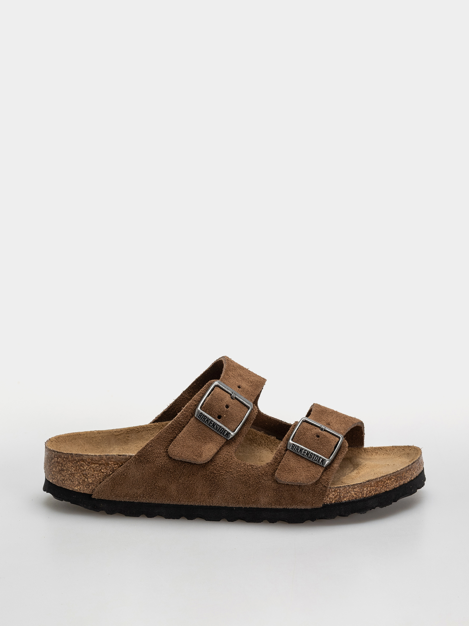 Șlapi Birkenstock Arizona Suede Leather Narrow (dark tea)