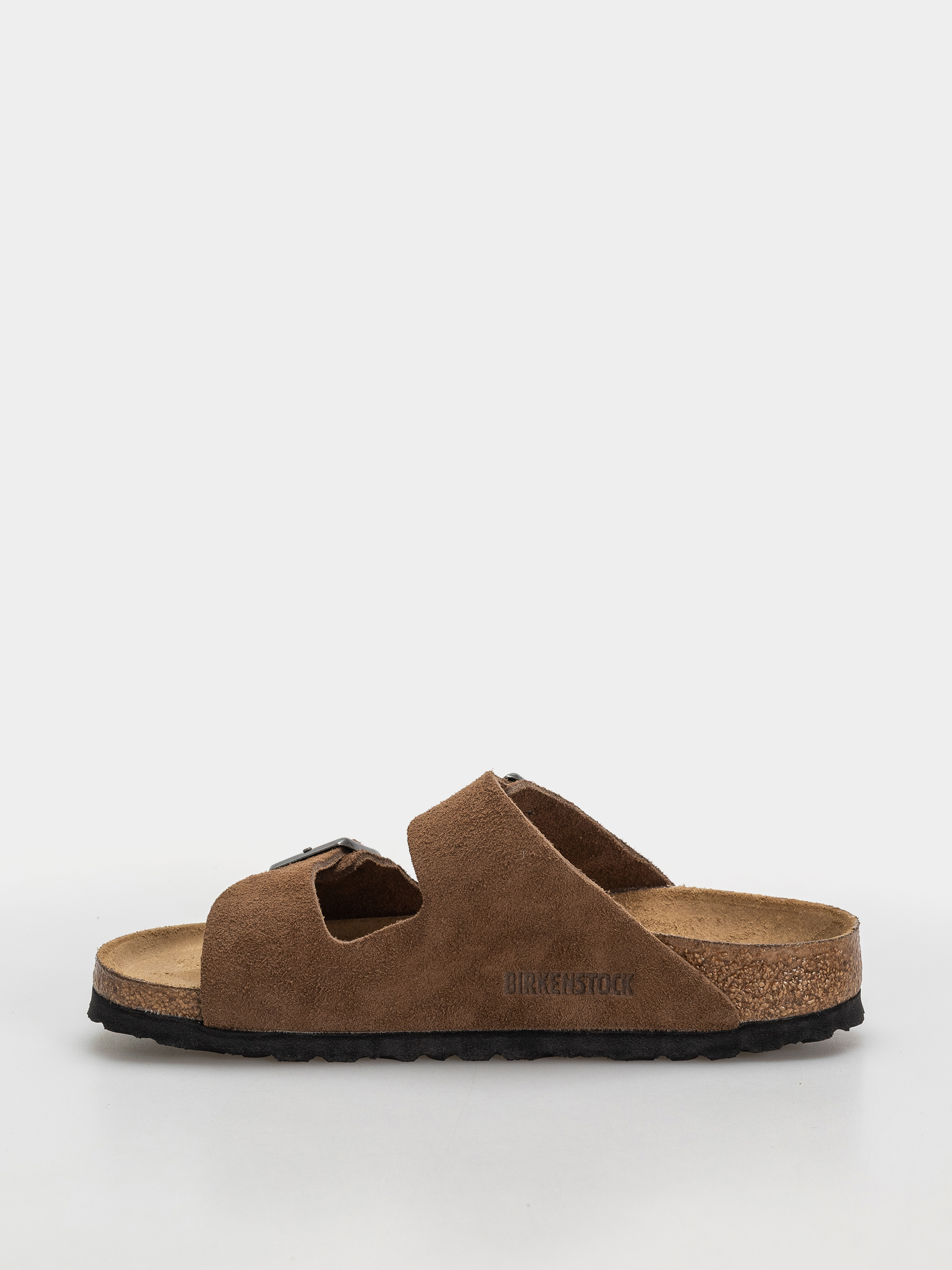 Șlapi Birkenstock Arizona Suede Leather Narrow (dark tea)