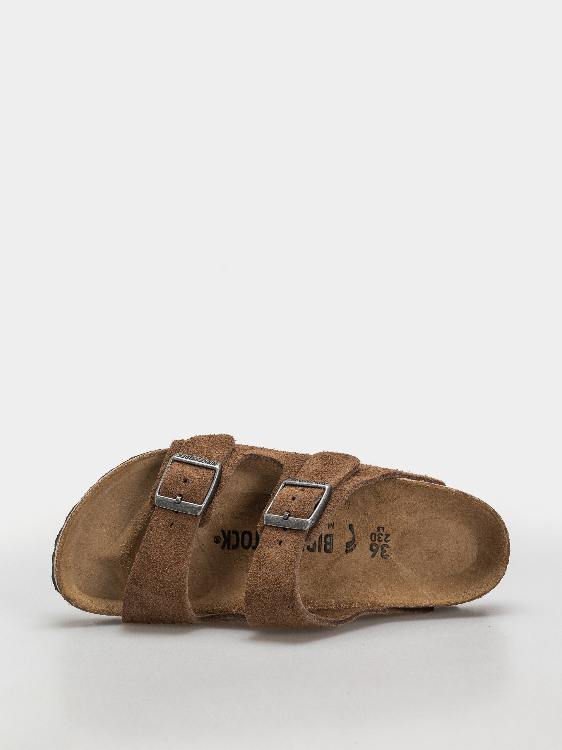 Șlapi Birkenstock Arizona Suede Leather Narrow (dark tea)