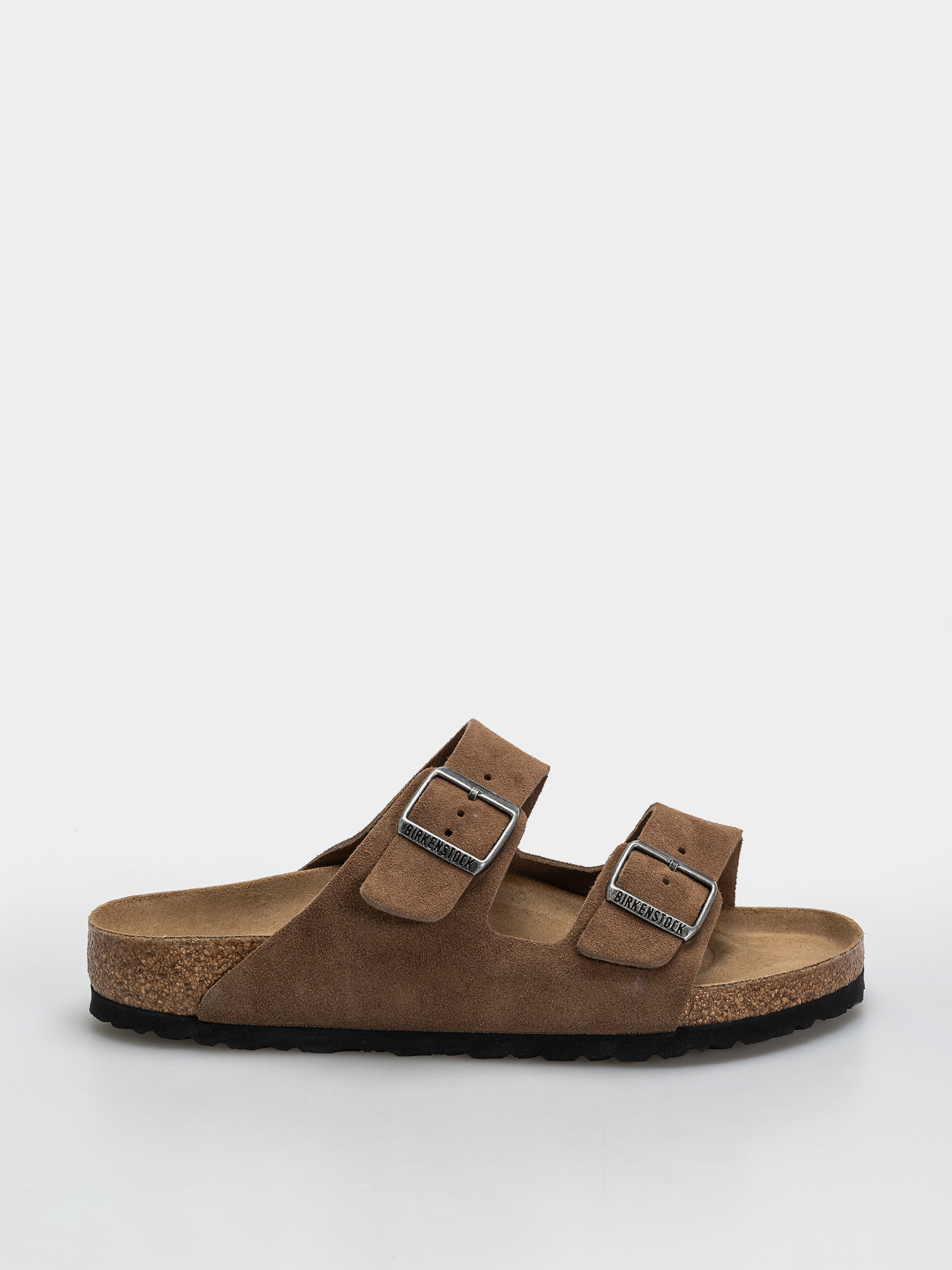 Șlapi Birkenstock Arizona Suede Leather Regular (dark tea)