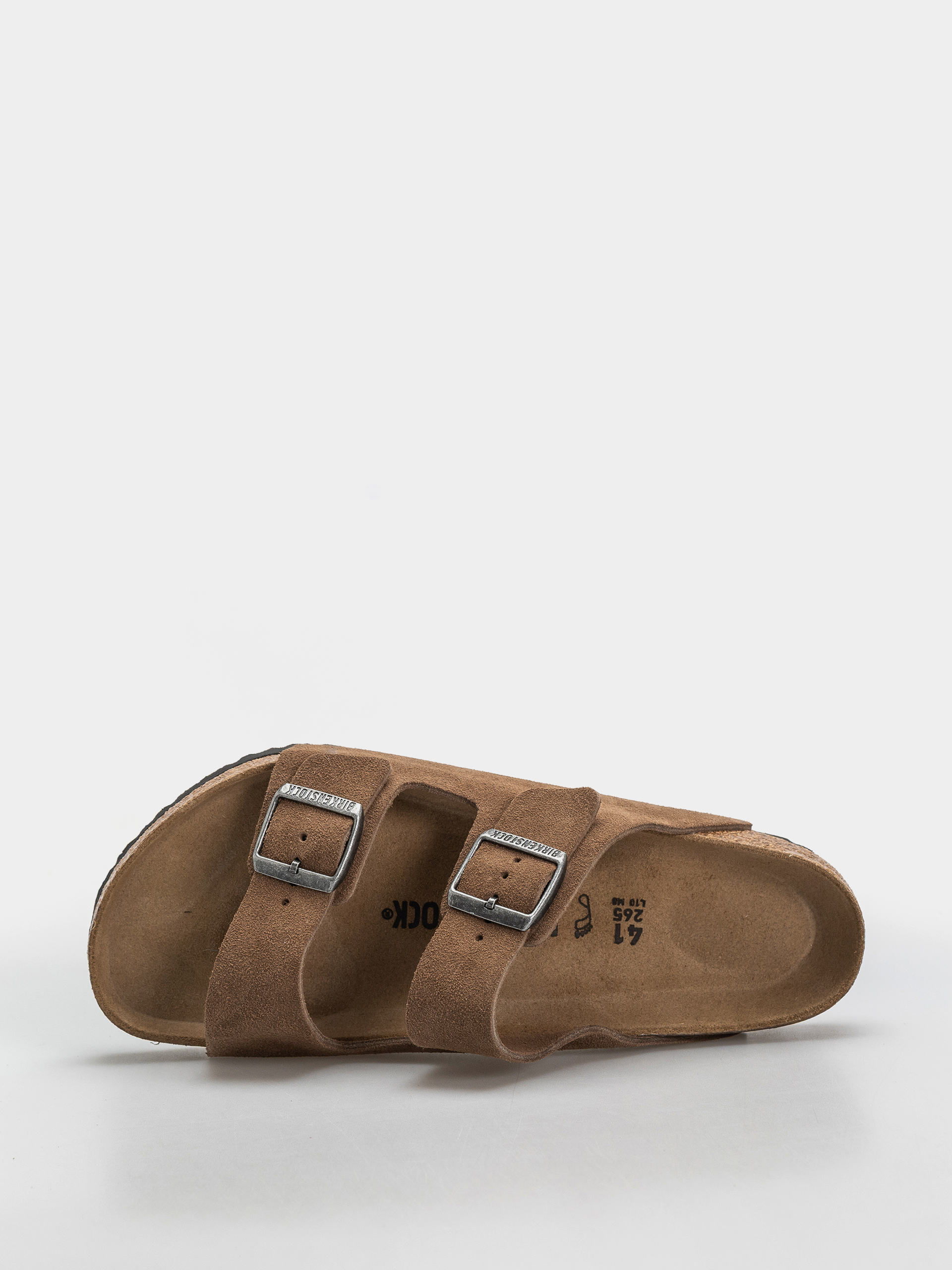 Șlapi Birkenstock Arizona Suede Leather Regular (dark tea)