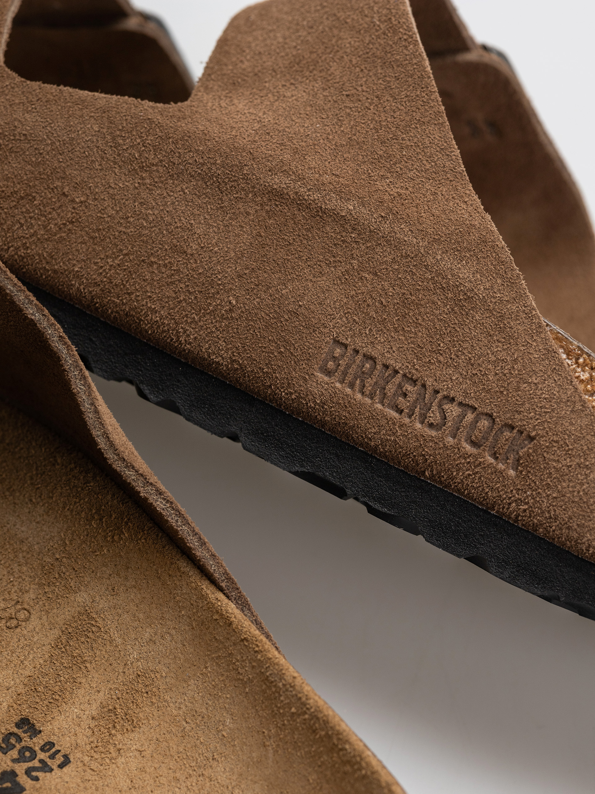 Șlapi Birkenstock Arizona Suede Leather Regular (dark tea)