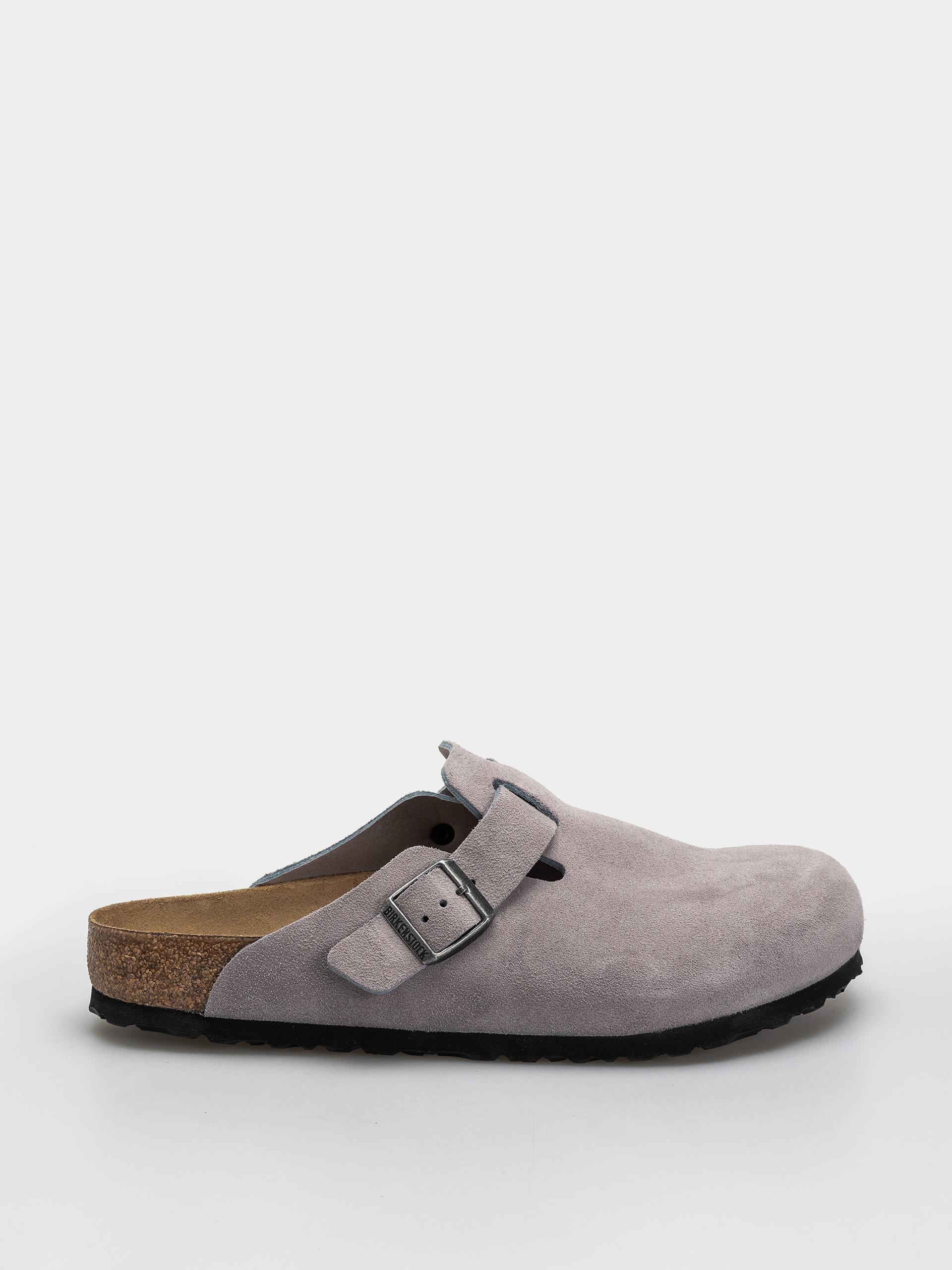 Șlapi Birkenstock Boston Suede Leather Regular (lavender sky)