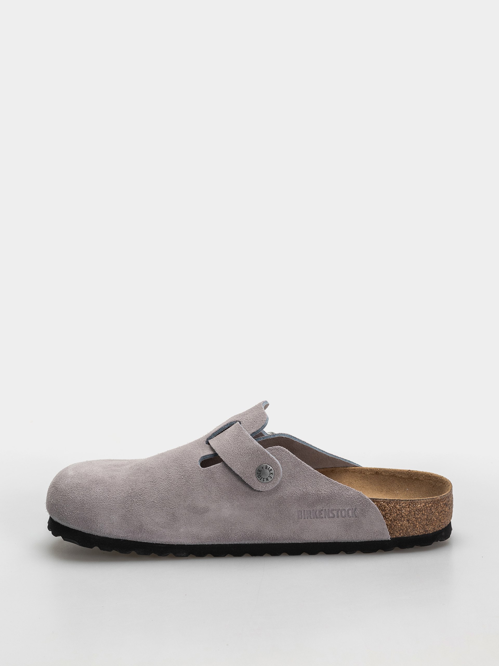 Șlapi Birkenstock Boston Suede Leather Regular (lavender sky)