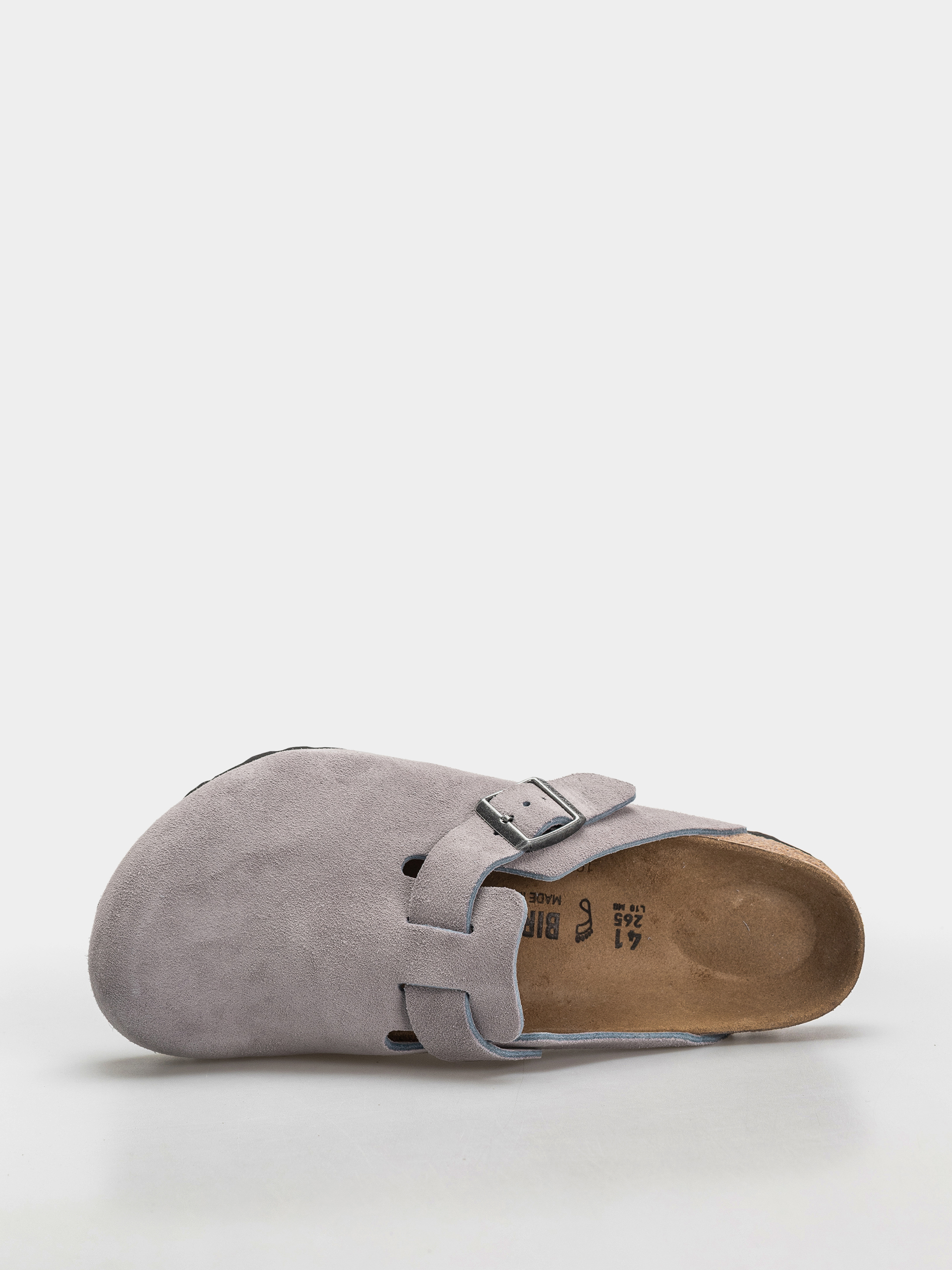 Șlapi Birkenstock Boston Suede Leather Regular (lavender sky)