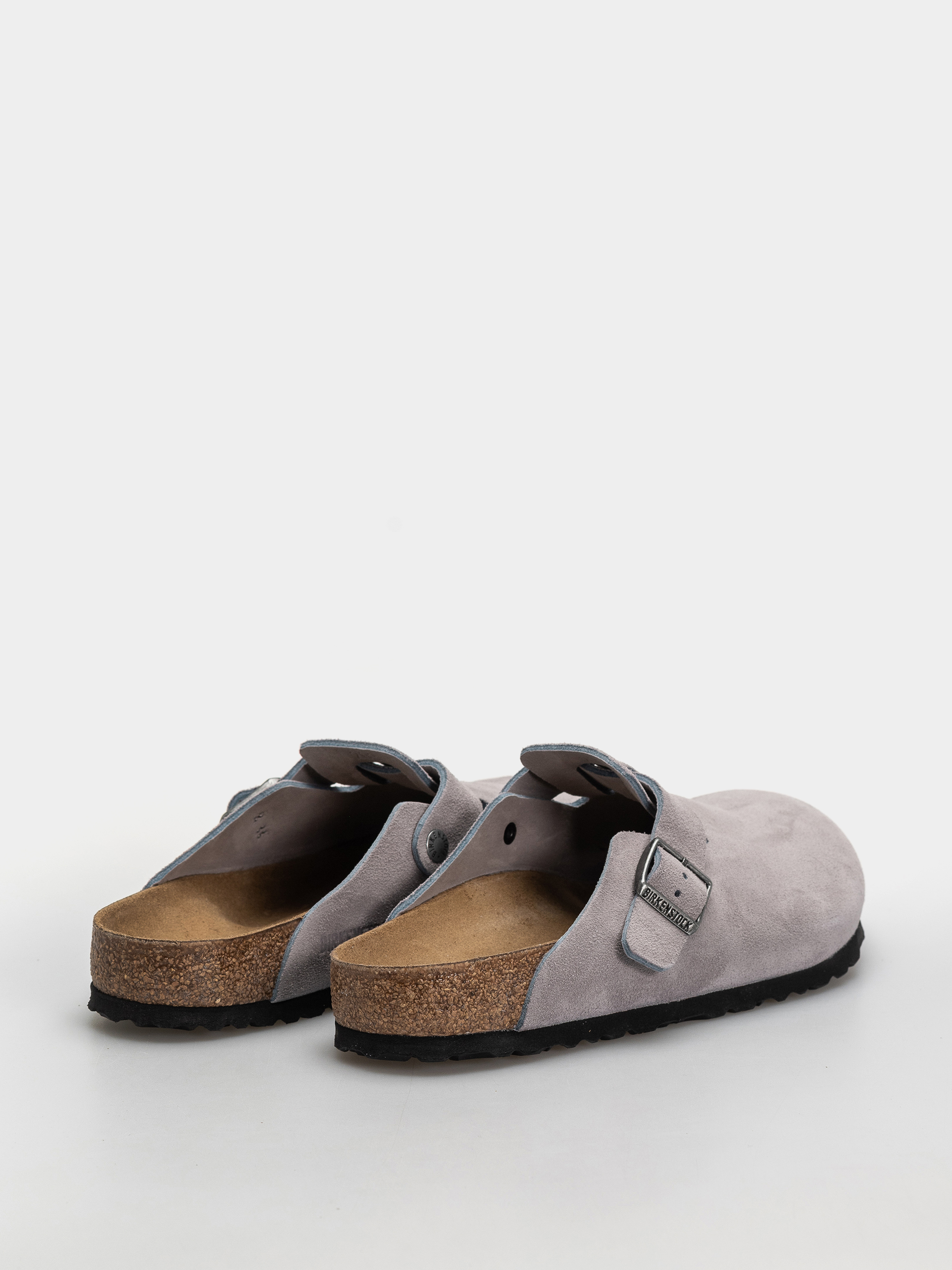 Șlapi Birkenstock Boston Suede Leather Regular (lavender sky)
