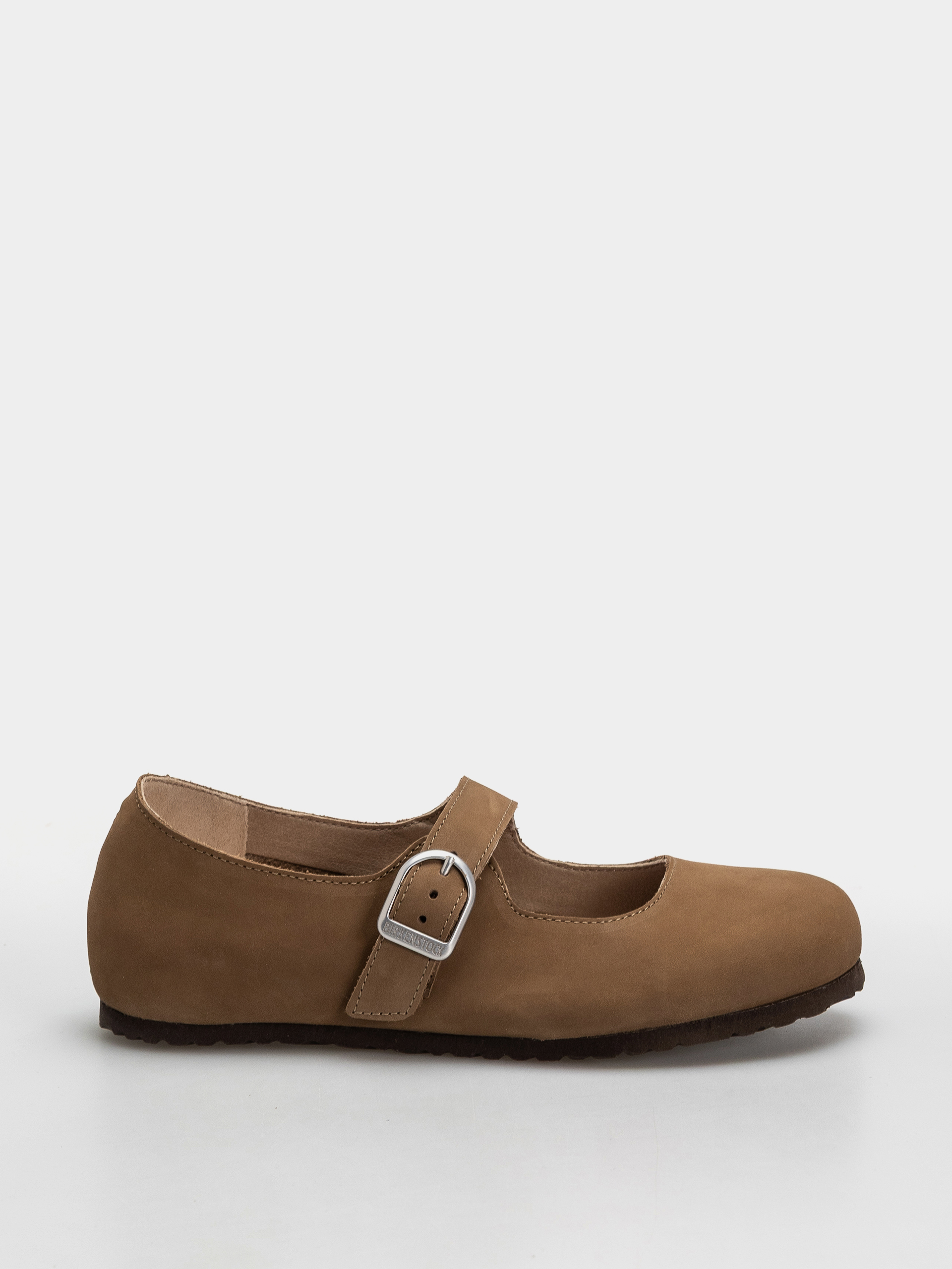 Șlapi Birkenstock Santa Clarita Nubuck Leather Narrow Wmn (dark tea)