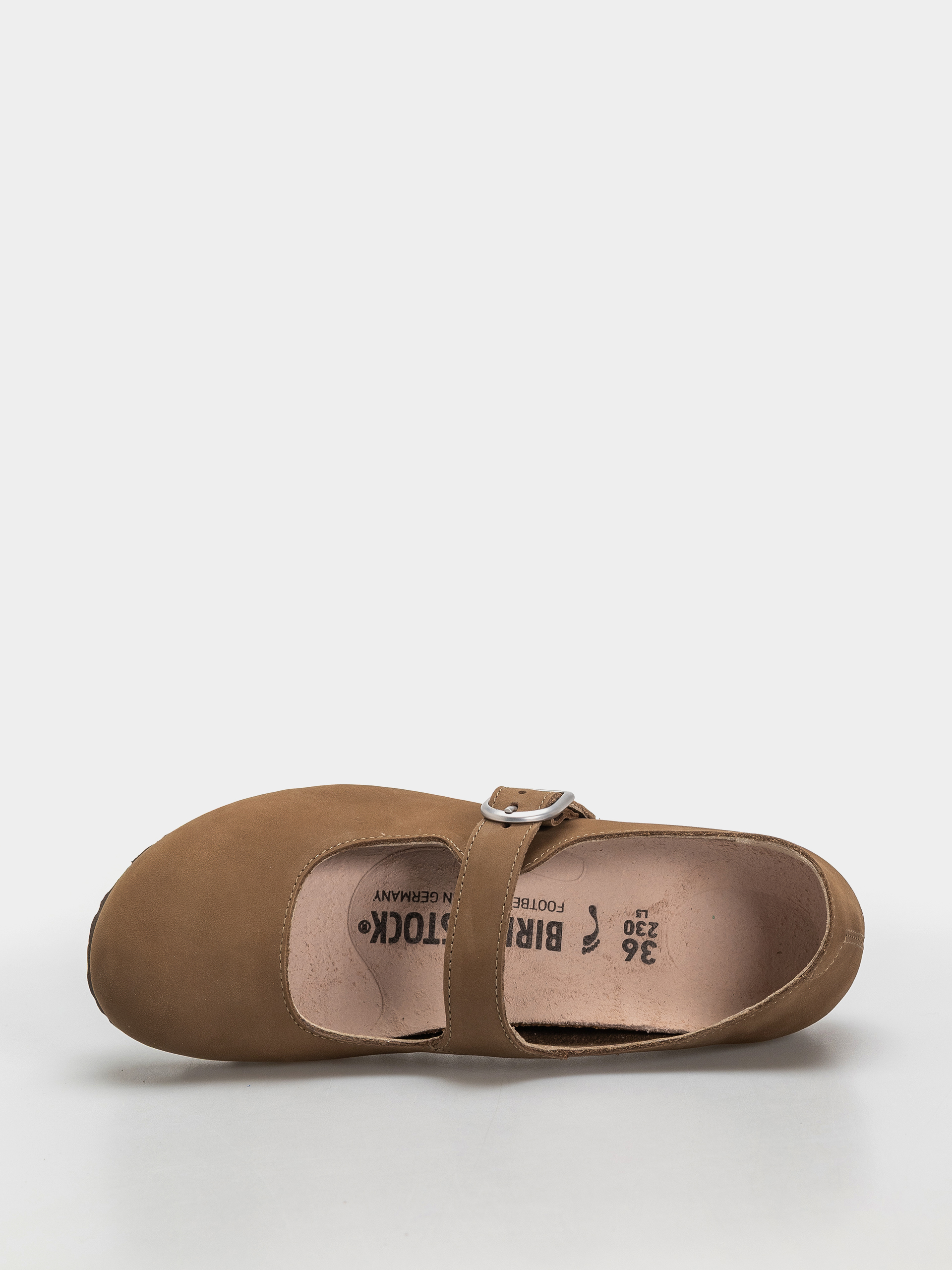 Șlapi Birkenstock Santa Clarita Nubuck Leather Narrow Wmn (dark tea)