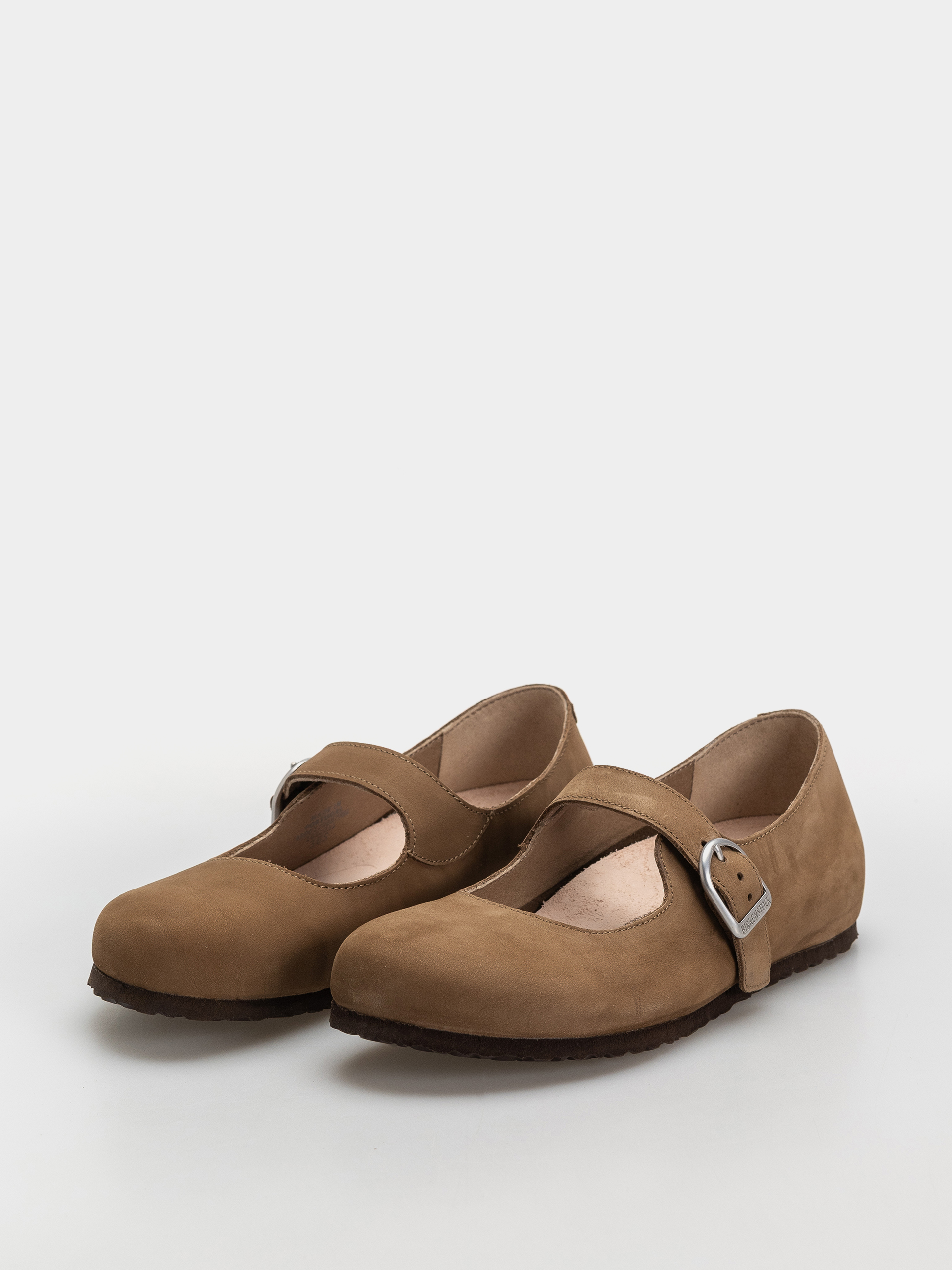 Șlapi Birkenstock Santa Clarita Nubuck Leather Narrow Wmn (dark tea)