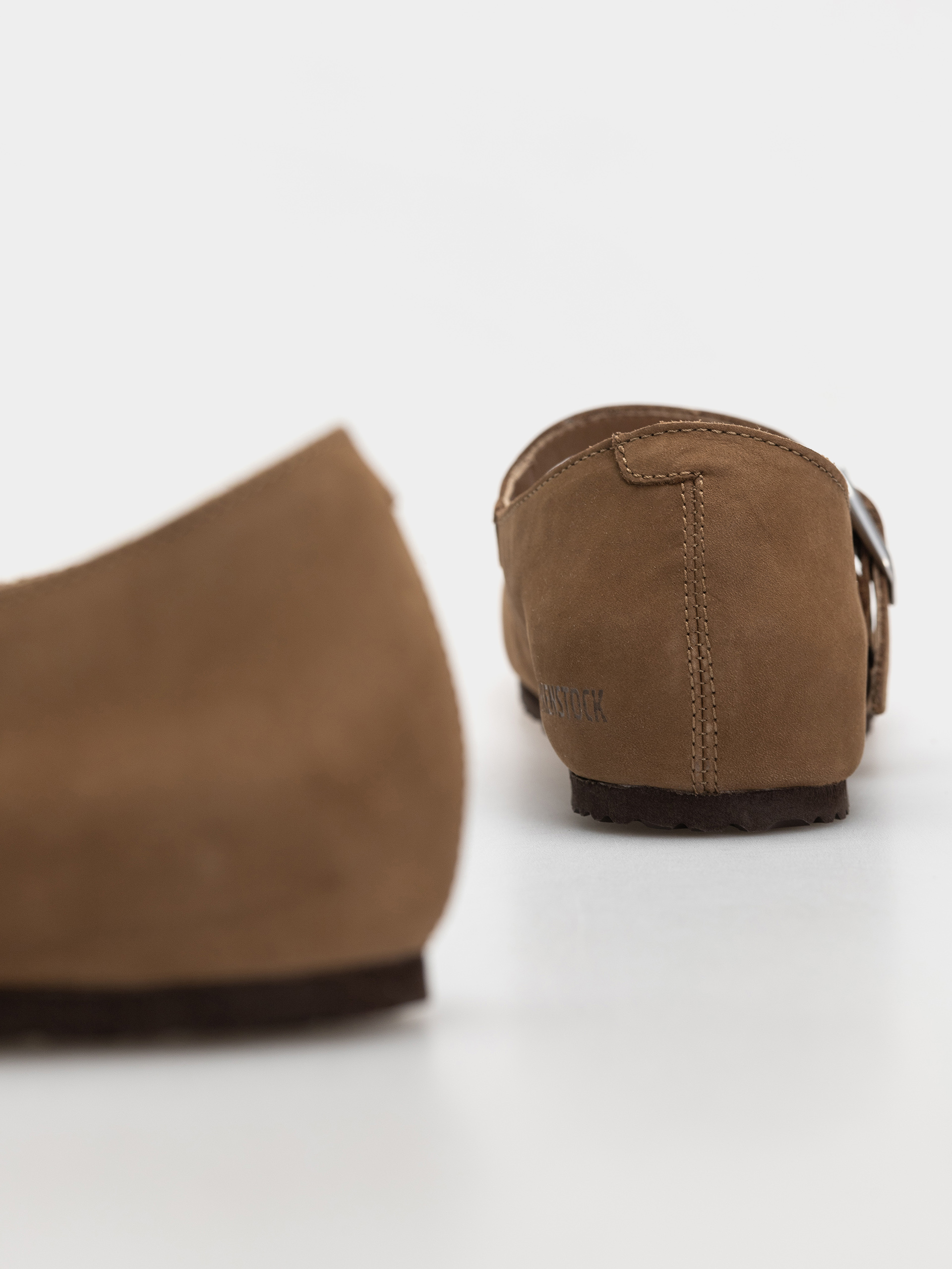 Șlapi Birkenstock Santa Clarita Nubuck Leather Narrow Wmn (dark tea)