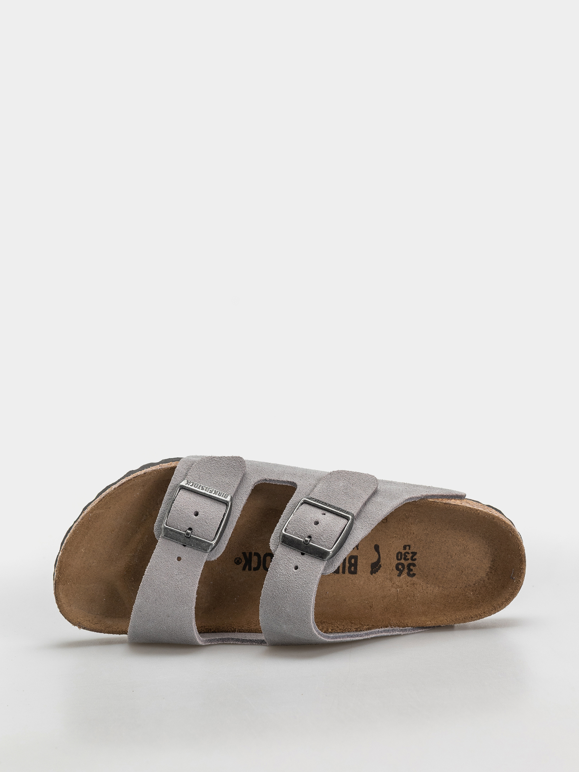 Șlapi Birkenstock Arizona Suede Leather Narrow (lavender sky)