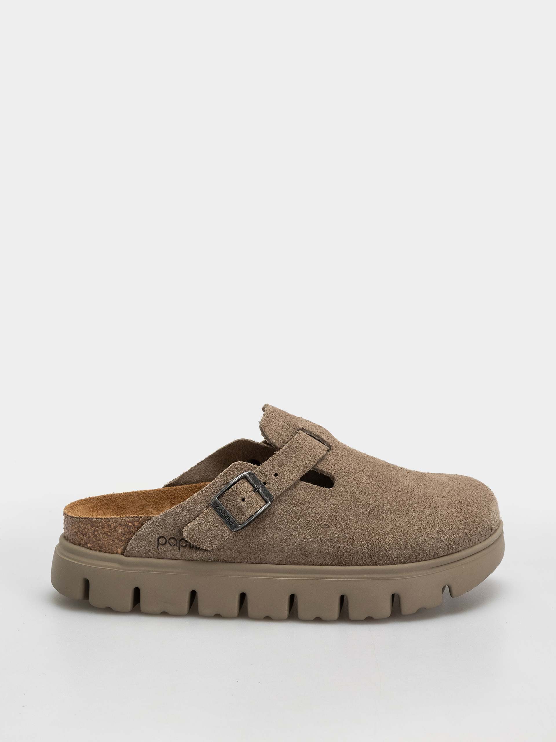 Șlapi Birkenstock Boston Chunky Suede Leather Narrow Wmn
