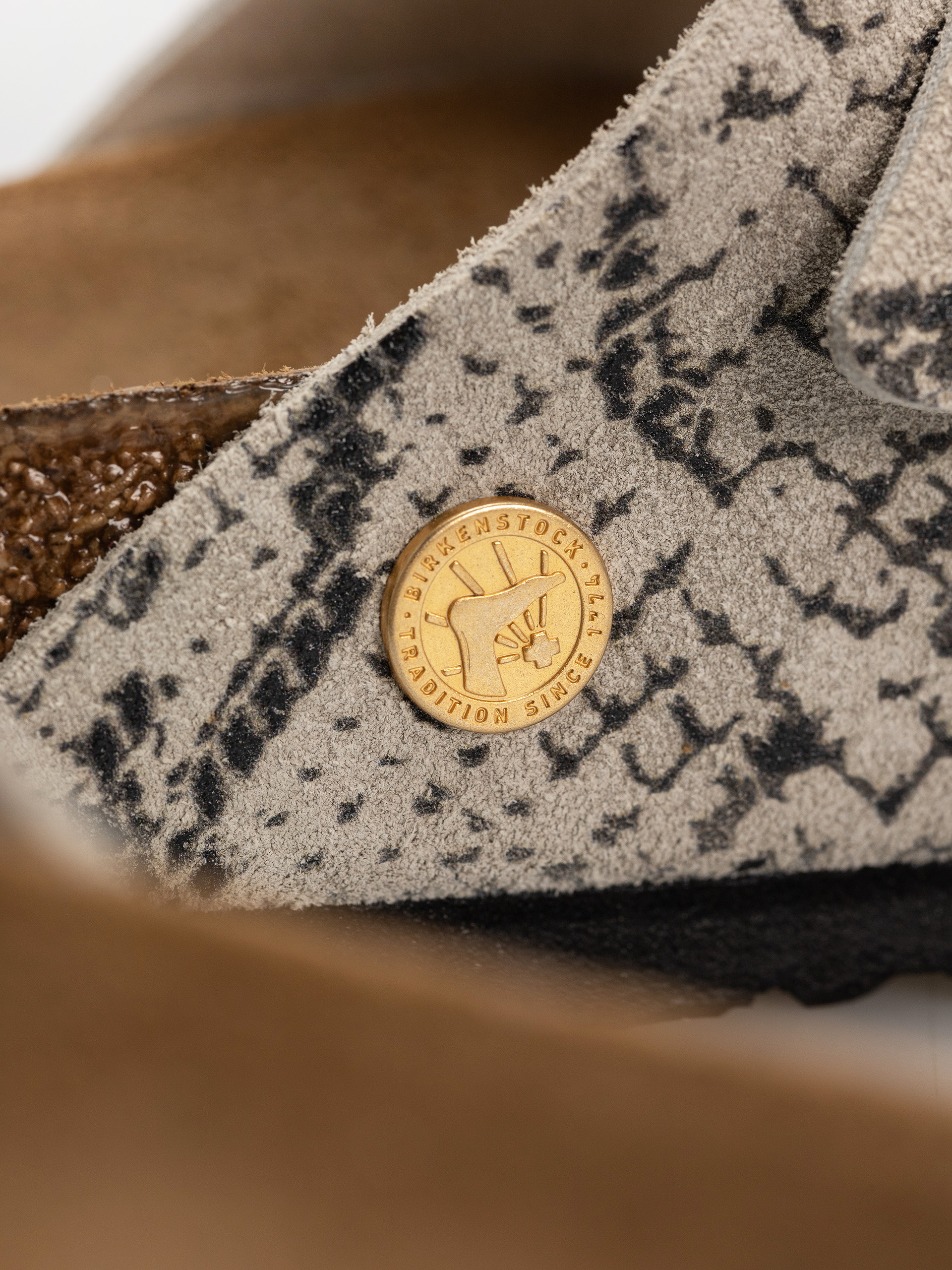 Șlapi Birkenstock Arizona Suede Leather Narrow Wmn (snake oyster)