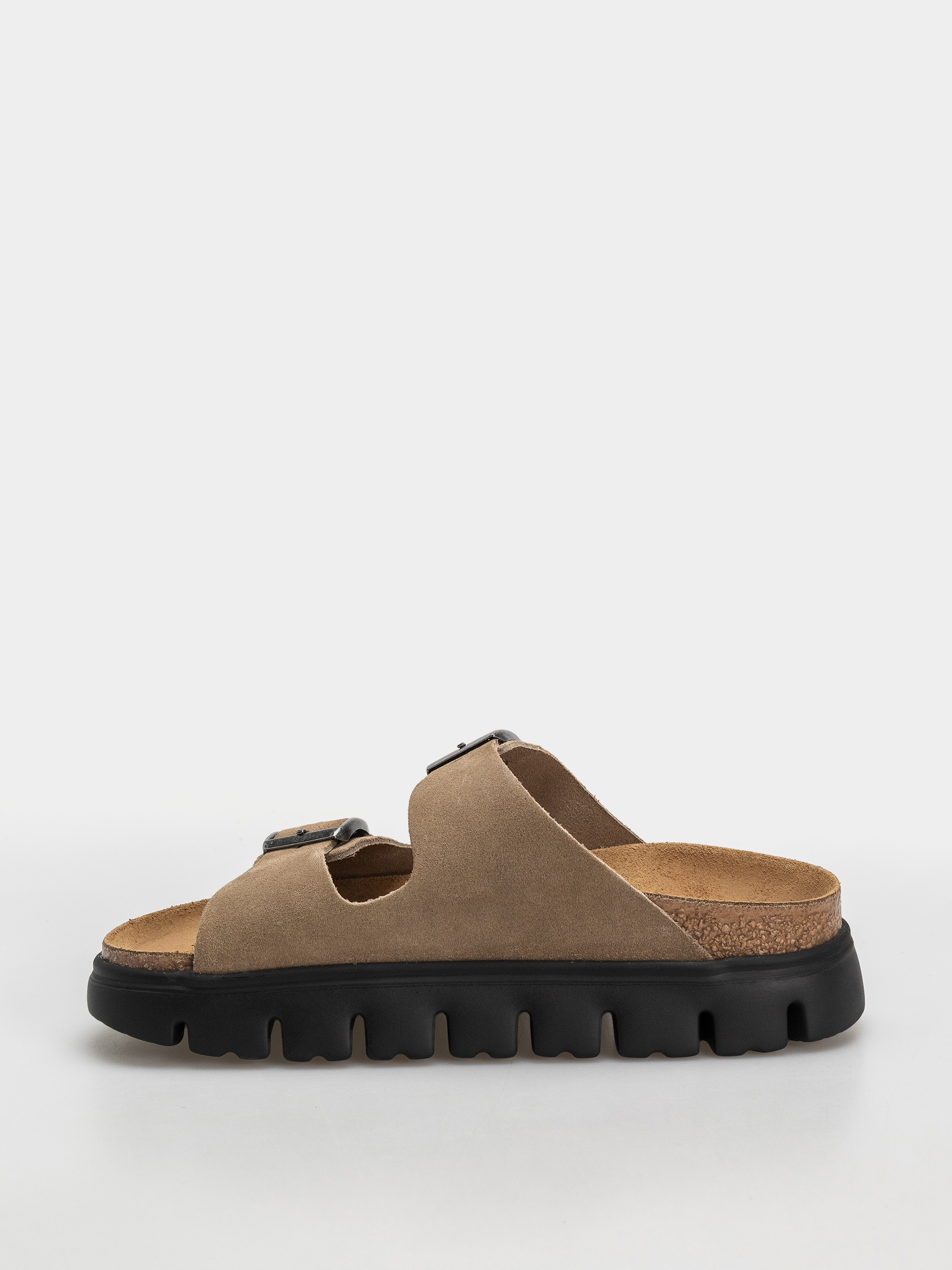 Șlapi Birkenstock Arizona Chunky Suede Leather Narrow Wmn (gray taupe)