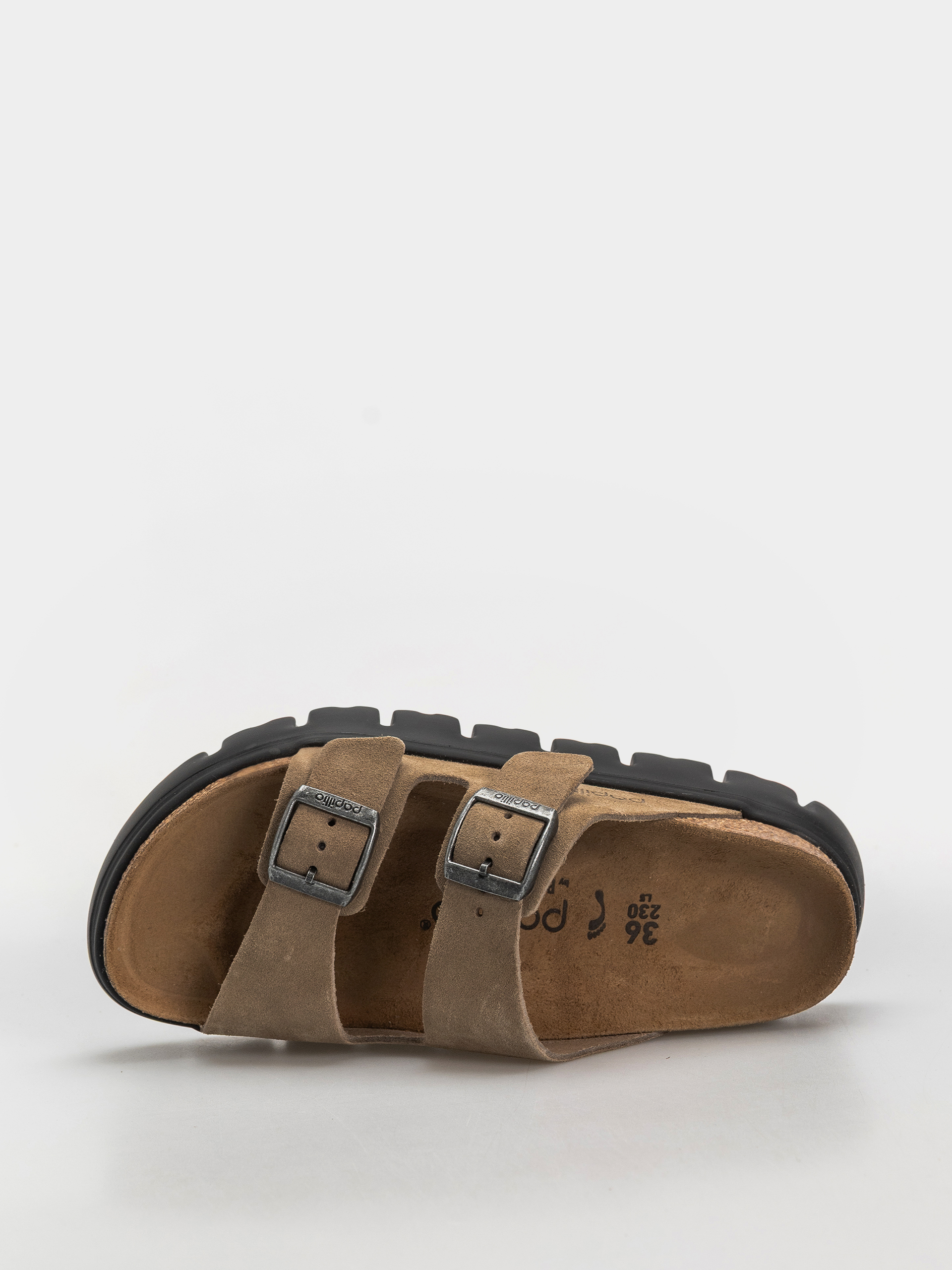 Șlapi Birkenstock Arizona Chunky Suede Leather Narrow Wmn (gray taupe)