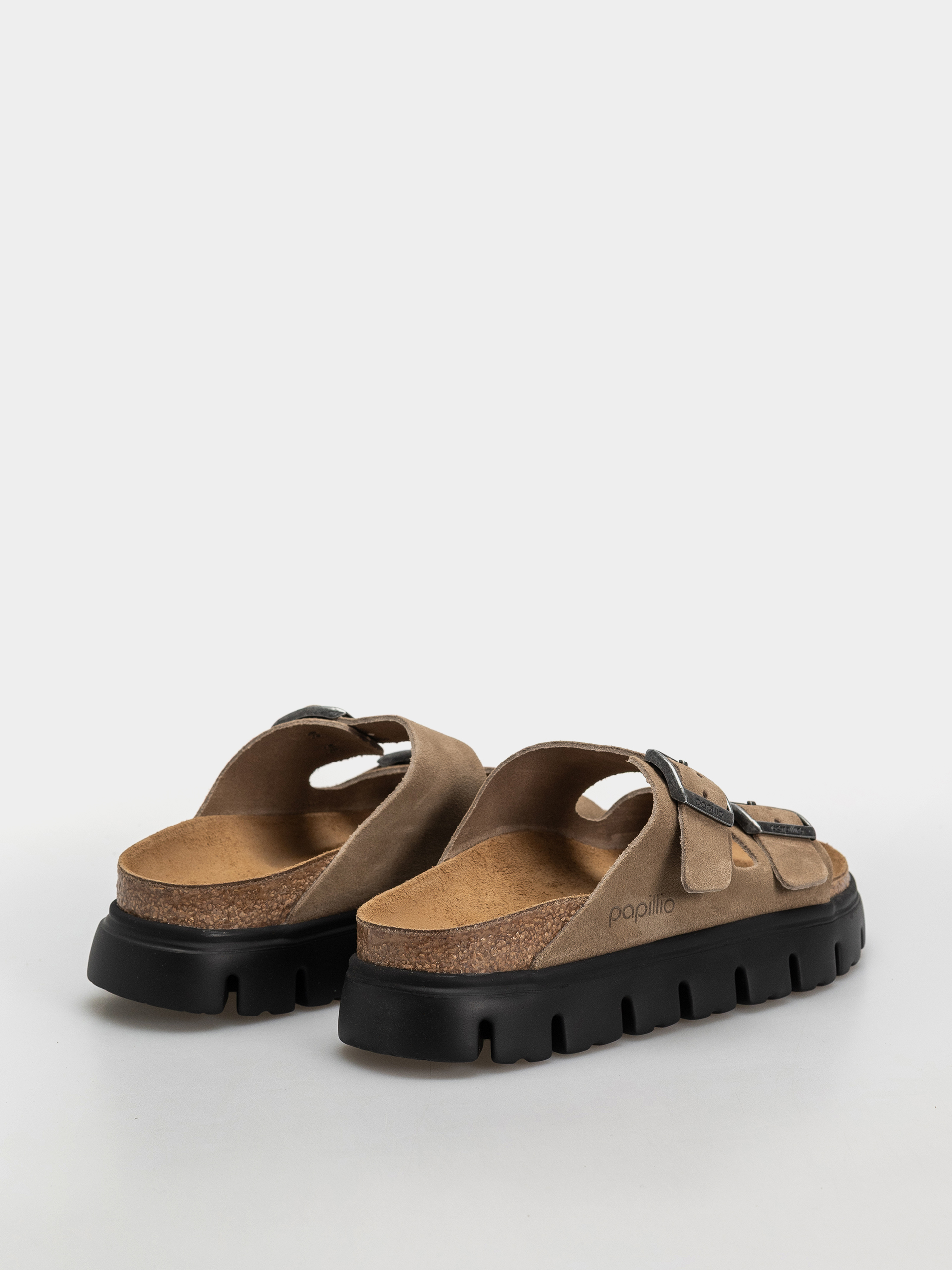 Șlapi Birkenstock Arizona Chunky Suede Leather Narrow Wmn (gray taupe)