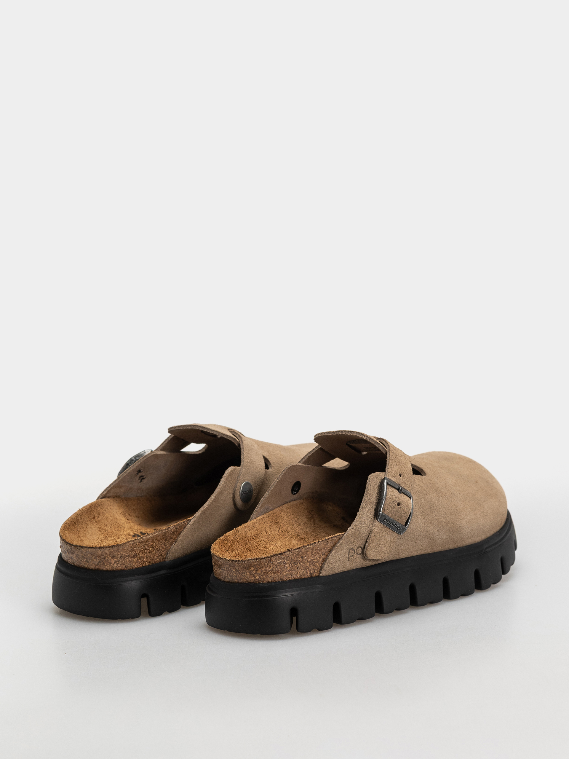 Șlapi Birkenstock Boston Chunky Suede Leather Narrow Wmn (gray taupe)