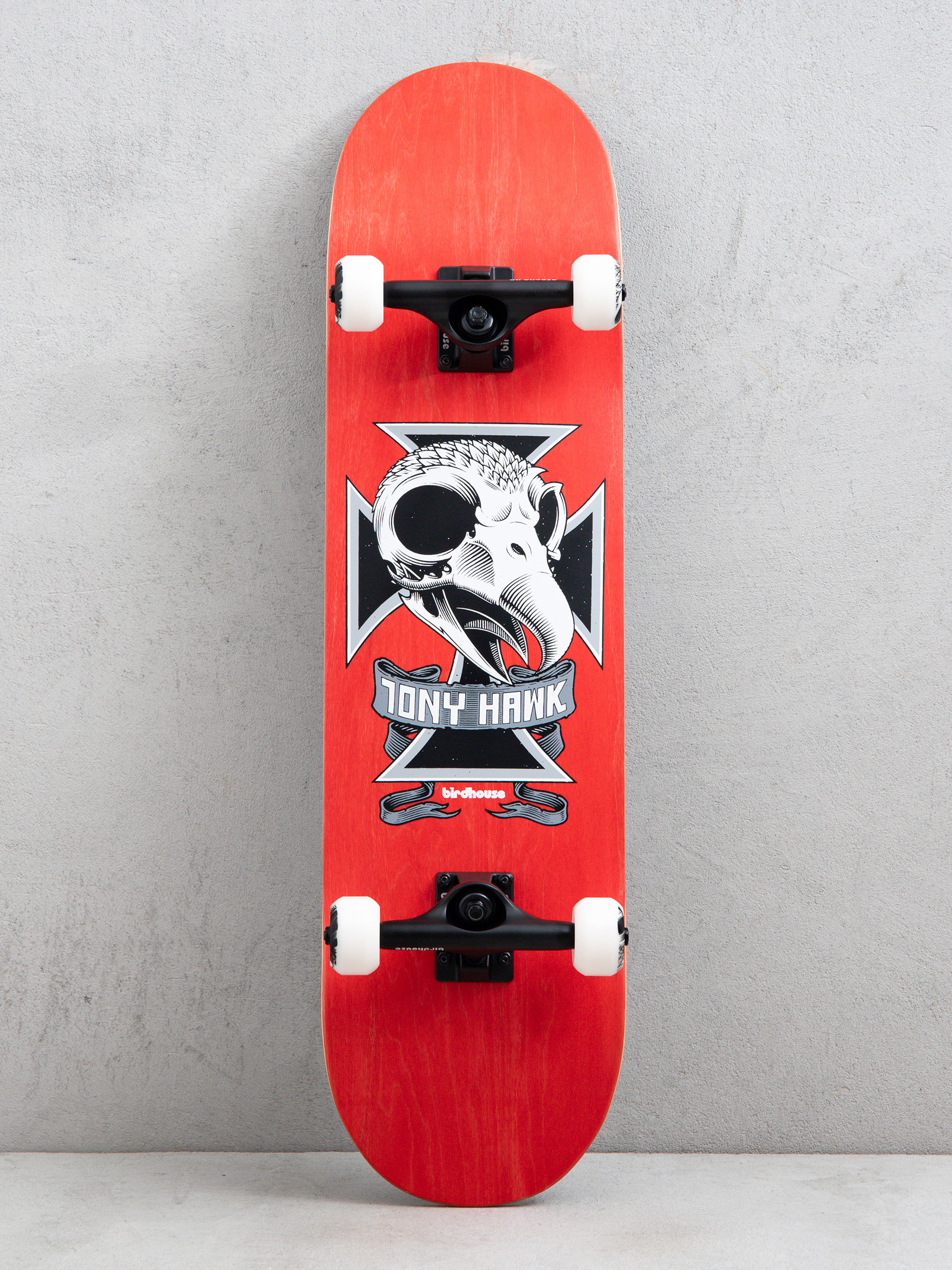 Skateboard Birdhouse Hawk Skull 2 (red)