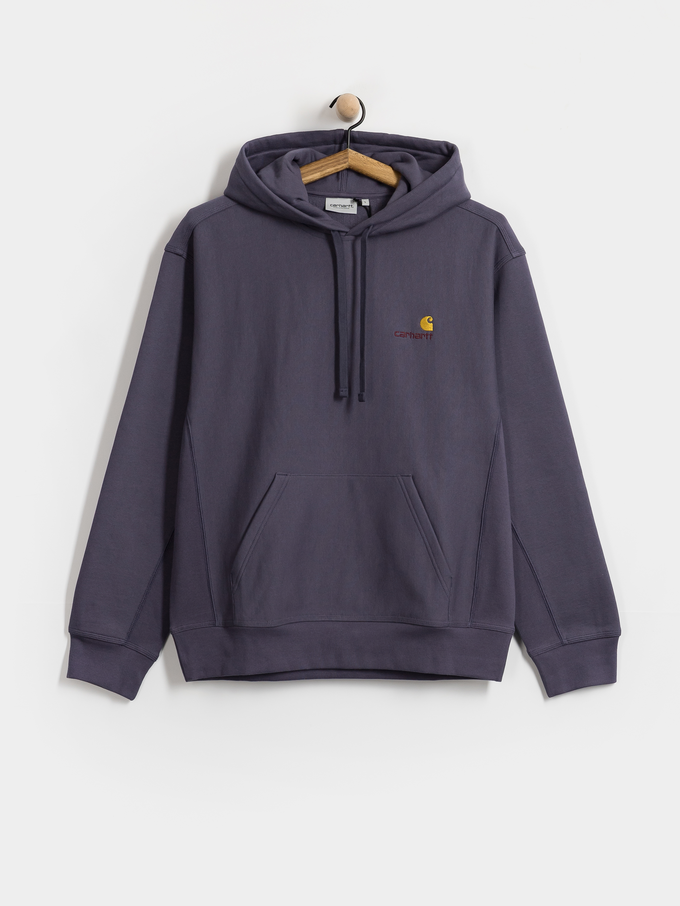 Hanorac cu glugă Carhartt WIP American Script HD (shady purple)