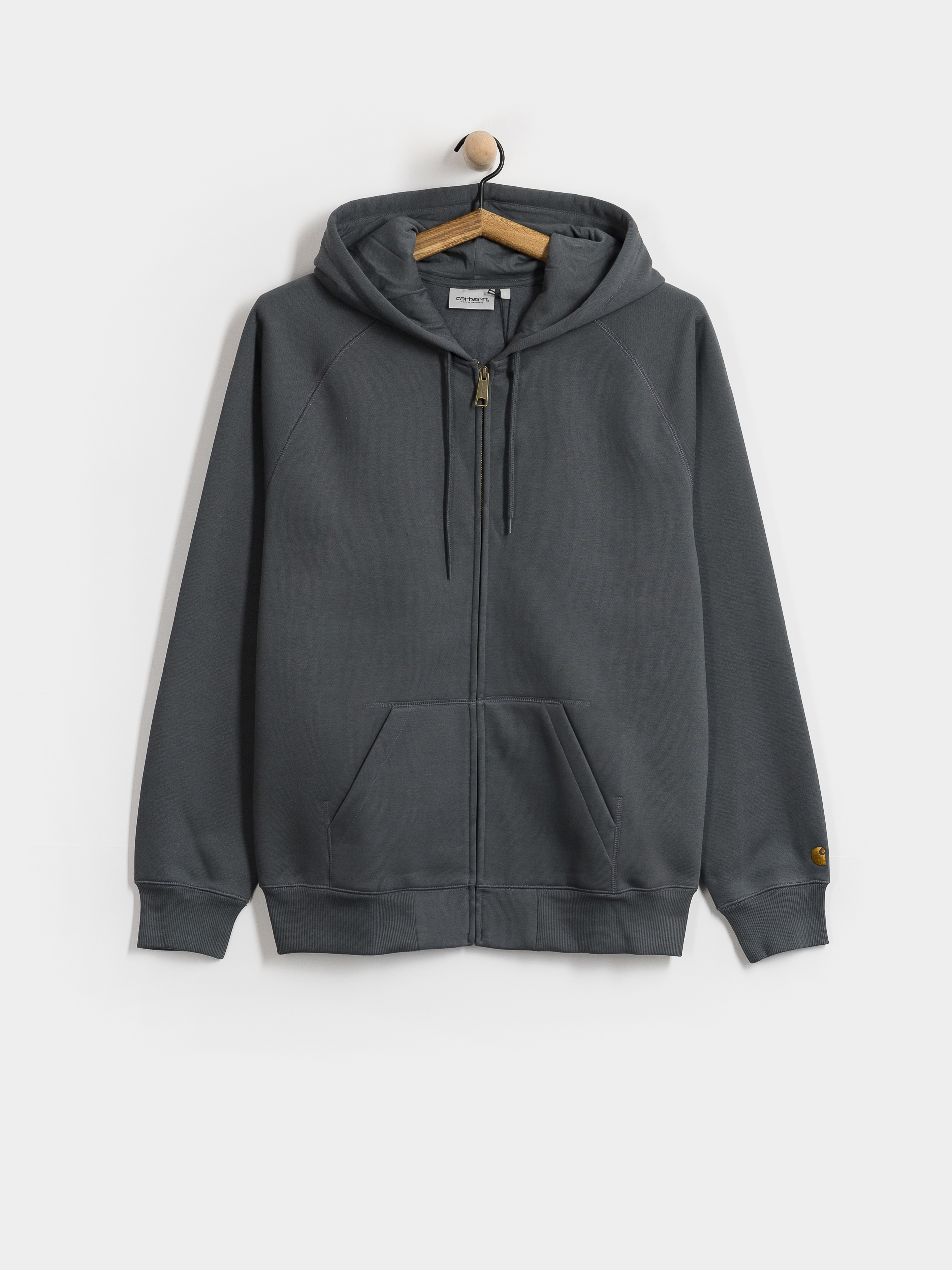 Hanorac cu glugă Carhartt WIP Chase ZHD (styx/gold)