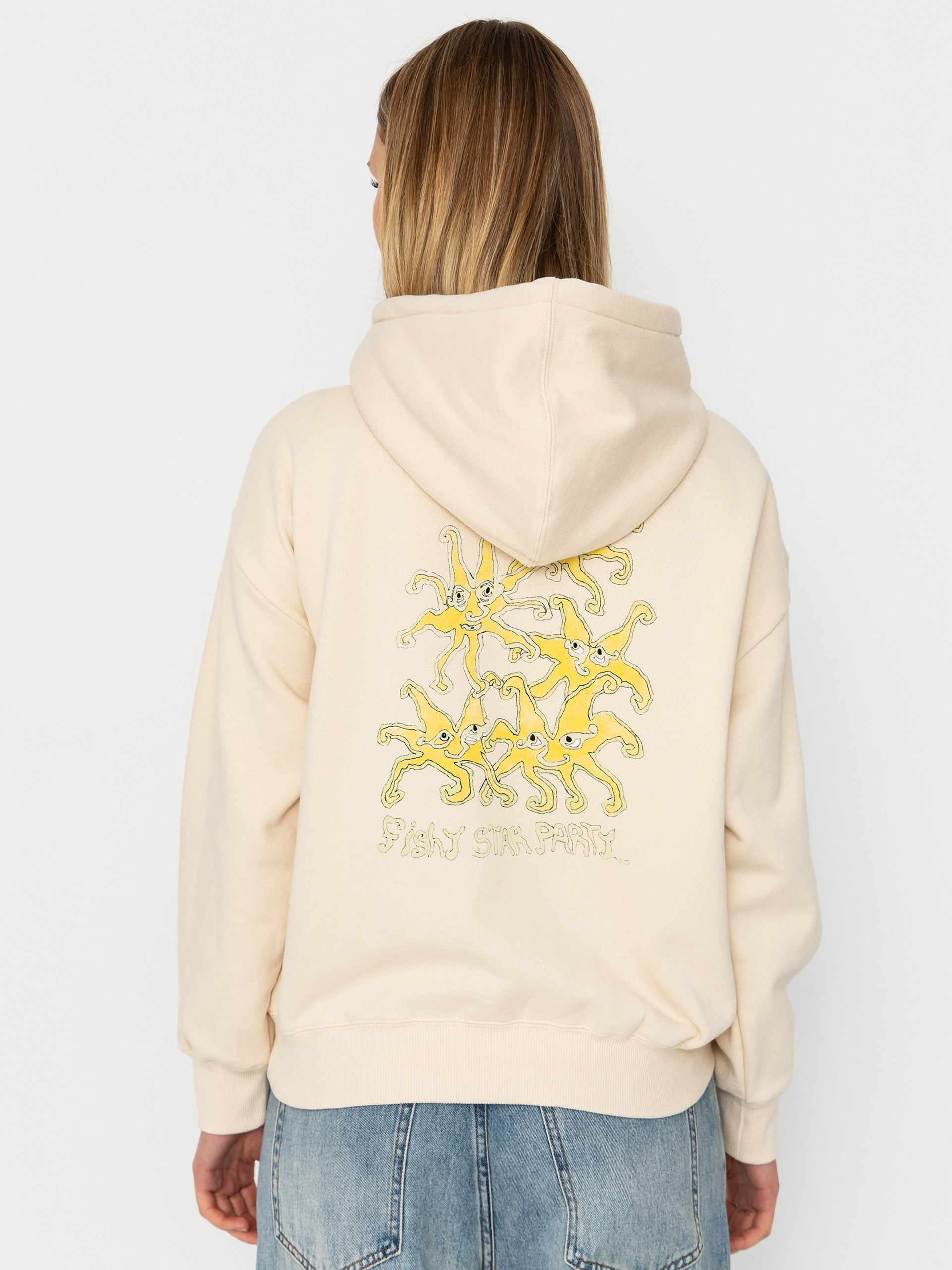 Hanorac cu glugă Volcom Moove On HD Wmn (vintage white)