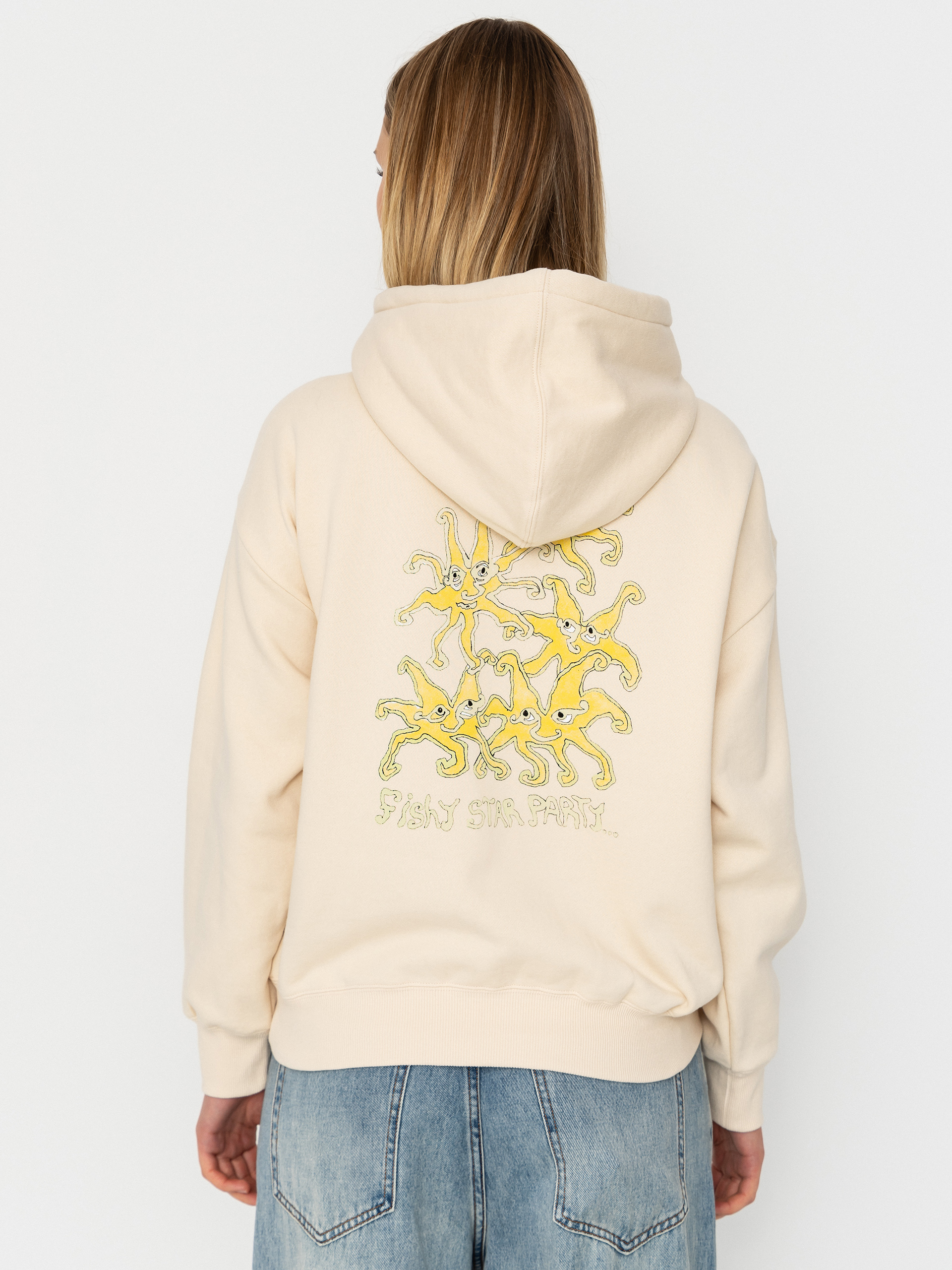 Hanorac cu glugă Volcom Moove On HD Wmn (vintage white)