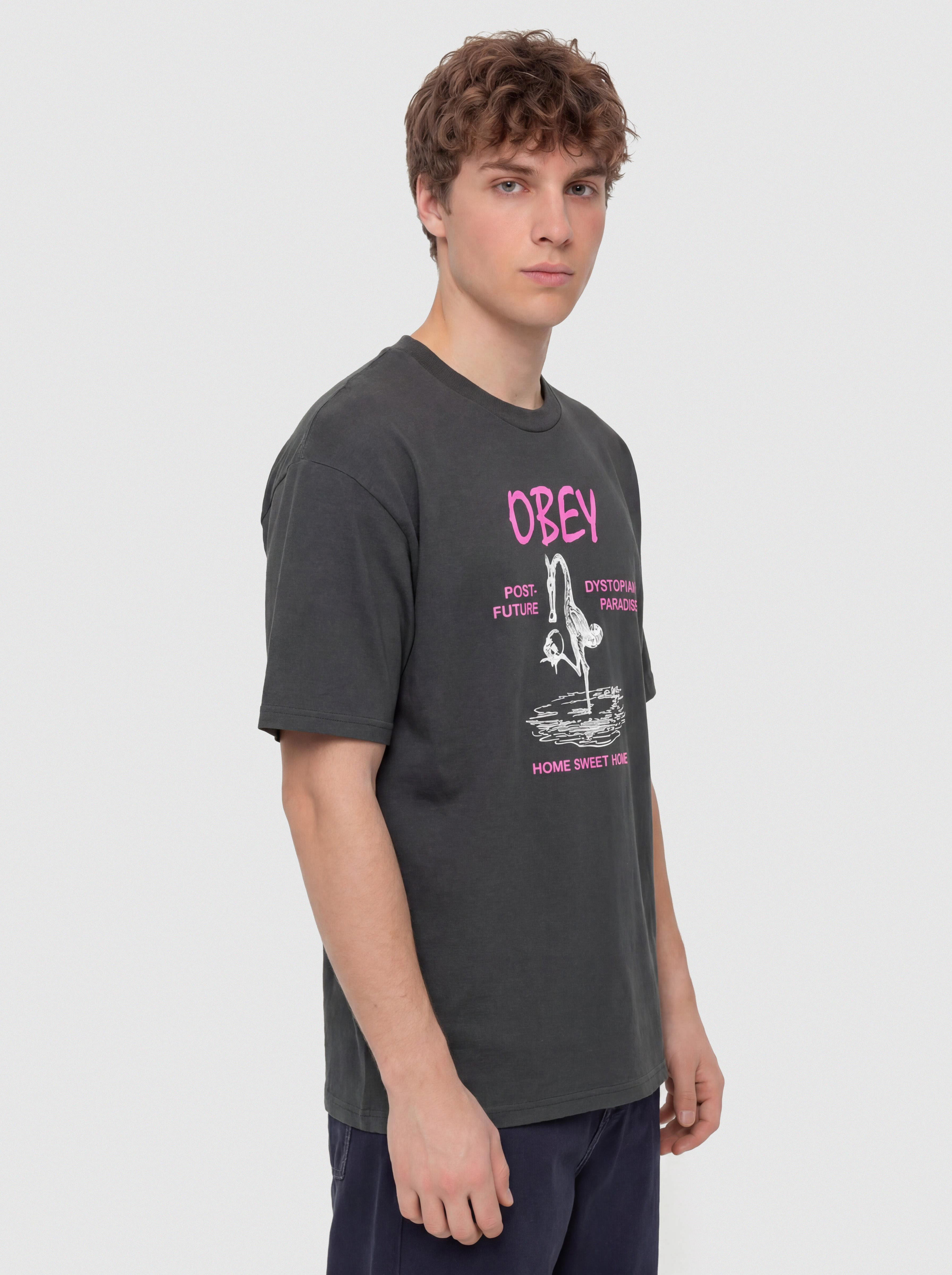 Tricou OBEY Post Future (vintage black)