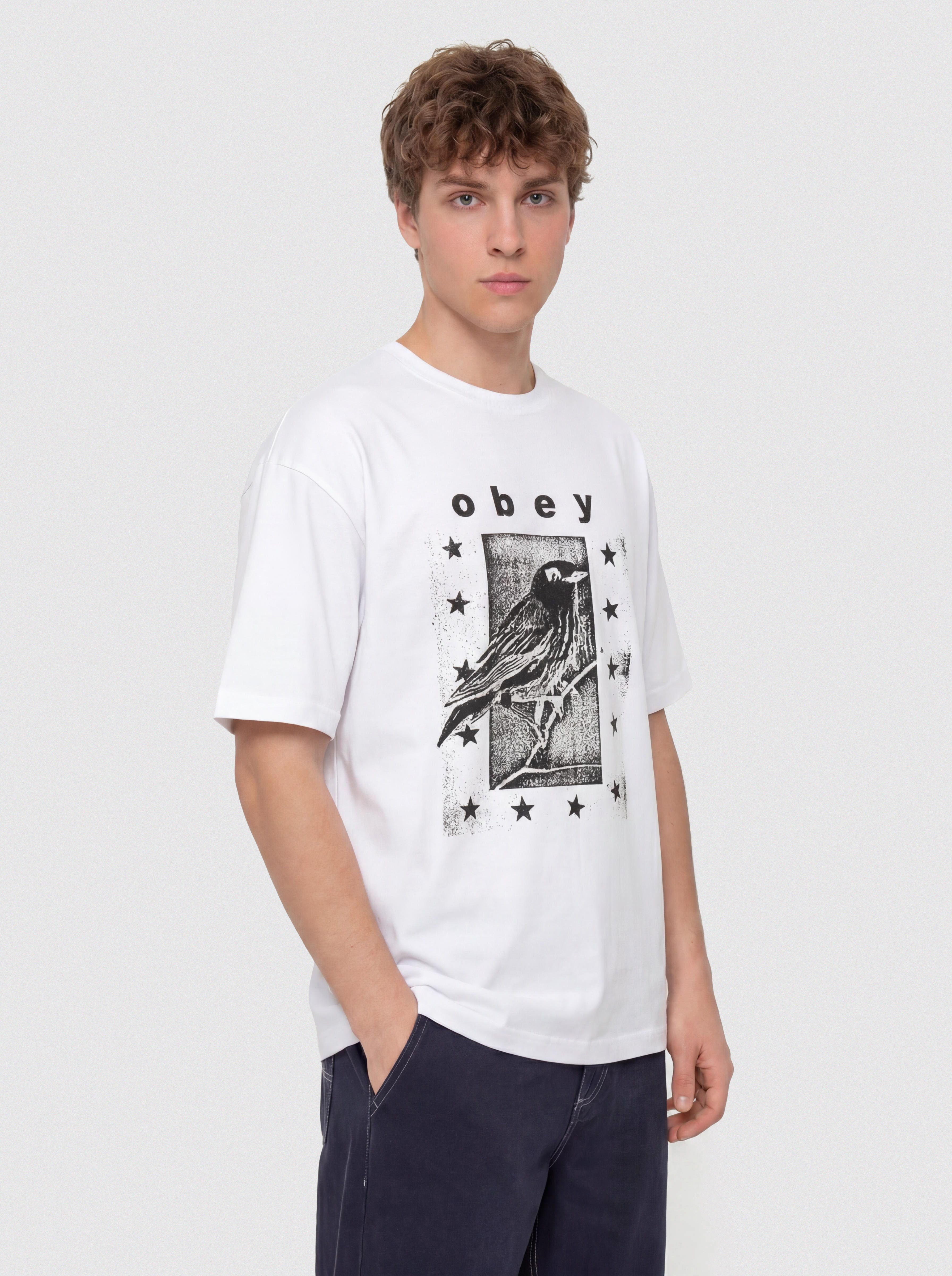 Tricou OBEY Fly Away (white)