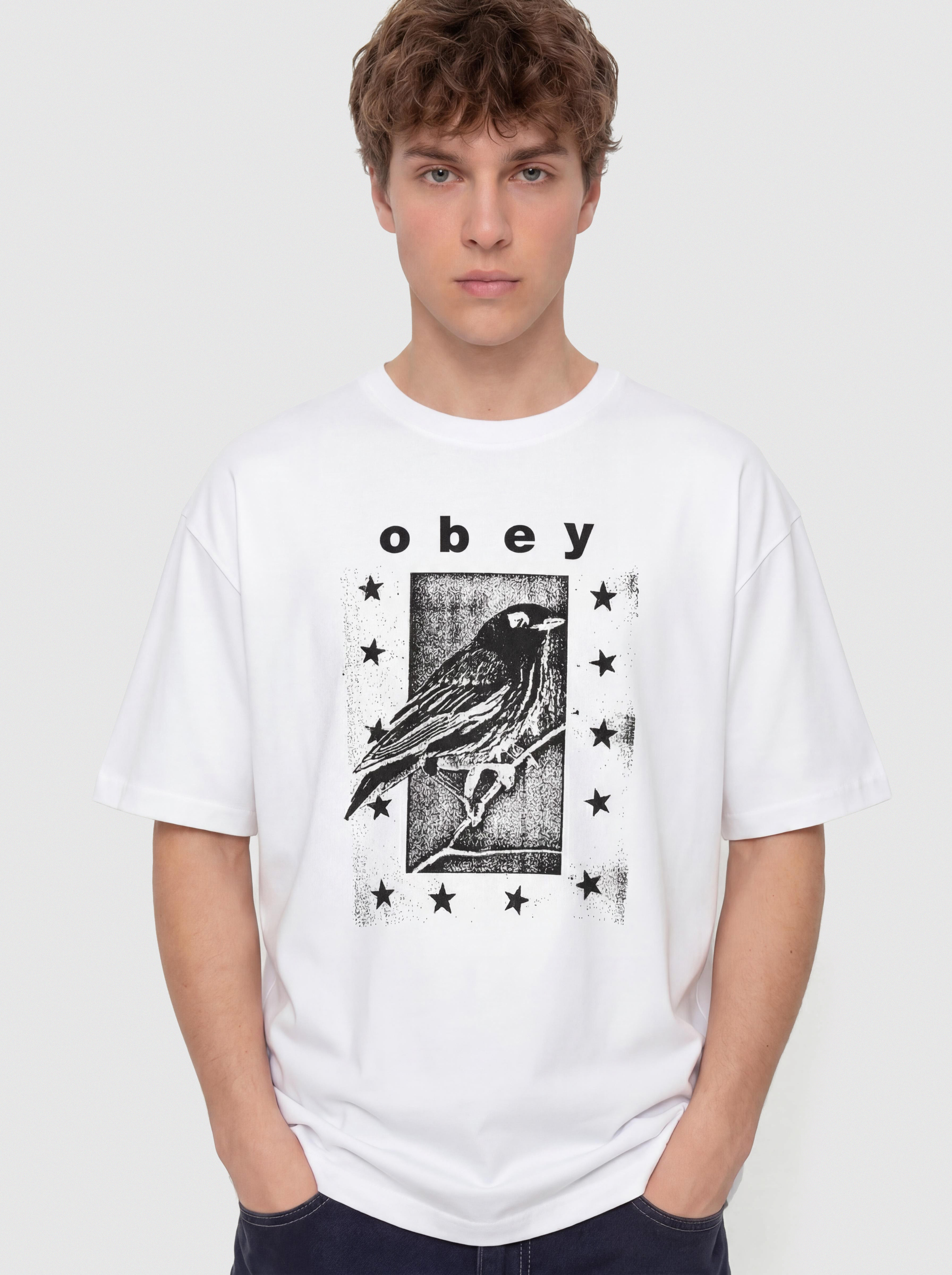 Tricou OBEY Fly Away (white)