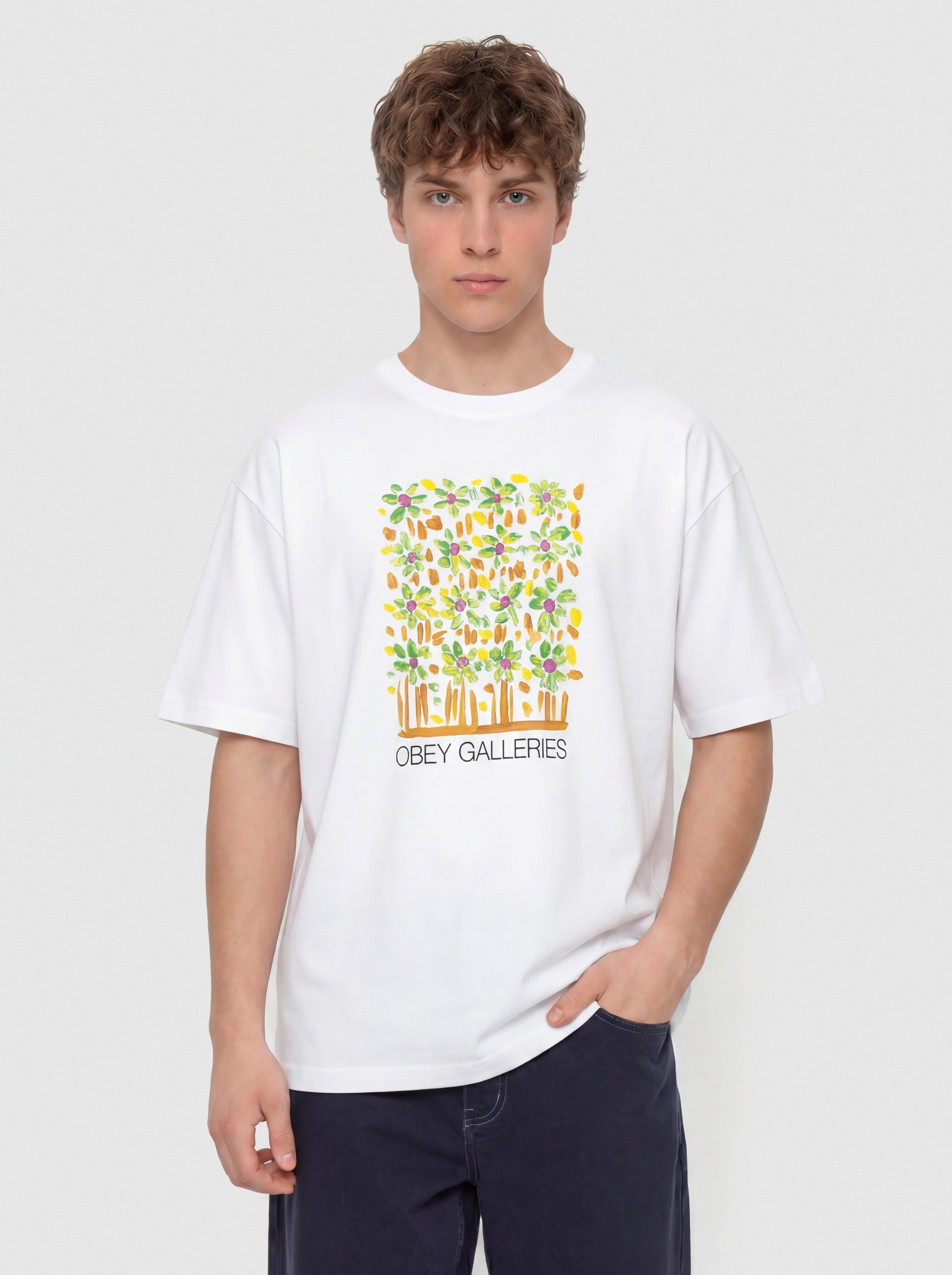 Tricou OBEY Galleries (white)