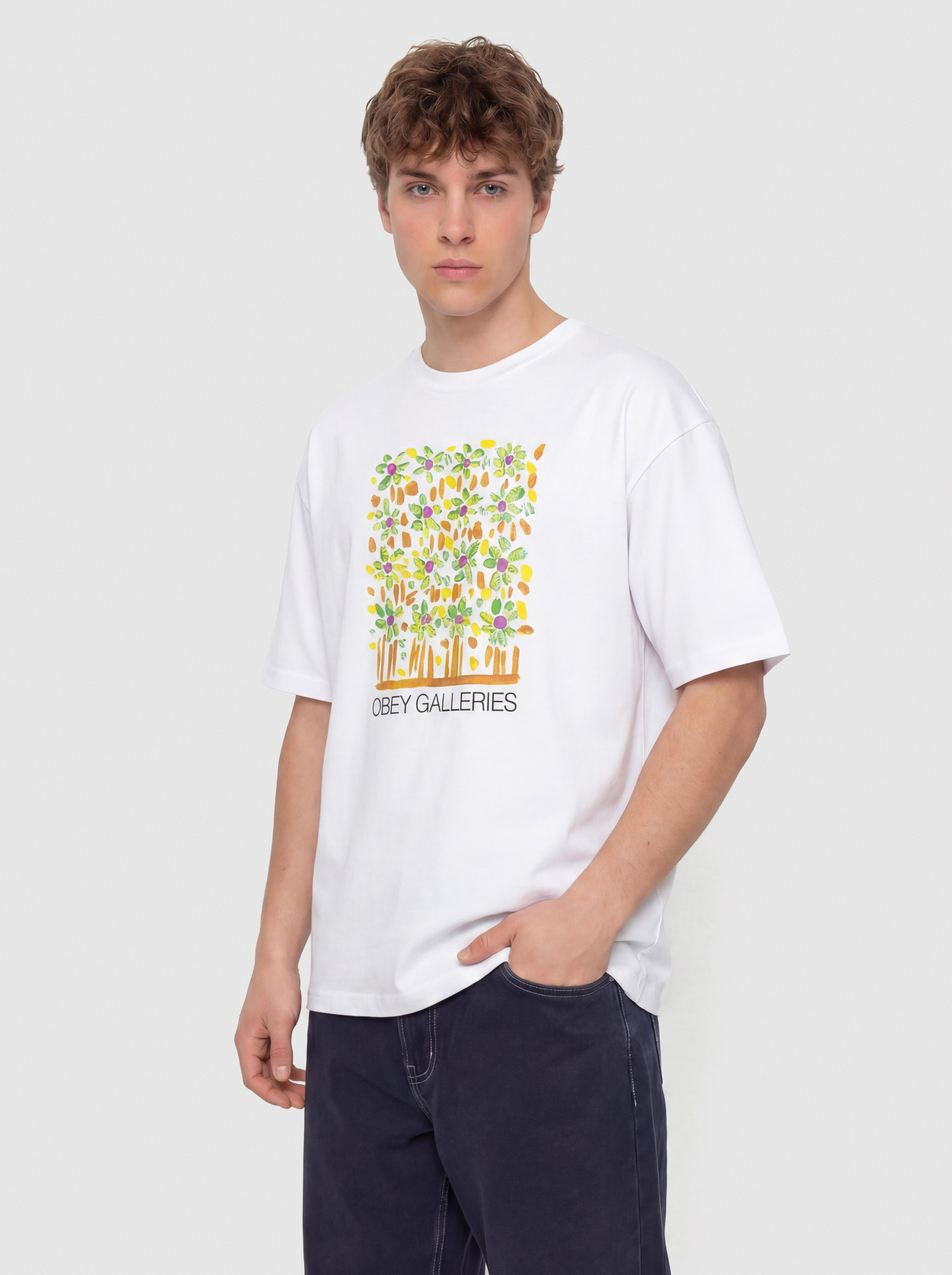 Tricou OBEY Galleries (white)