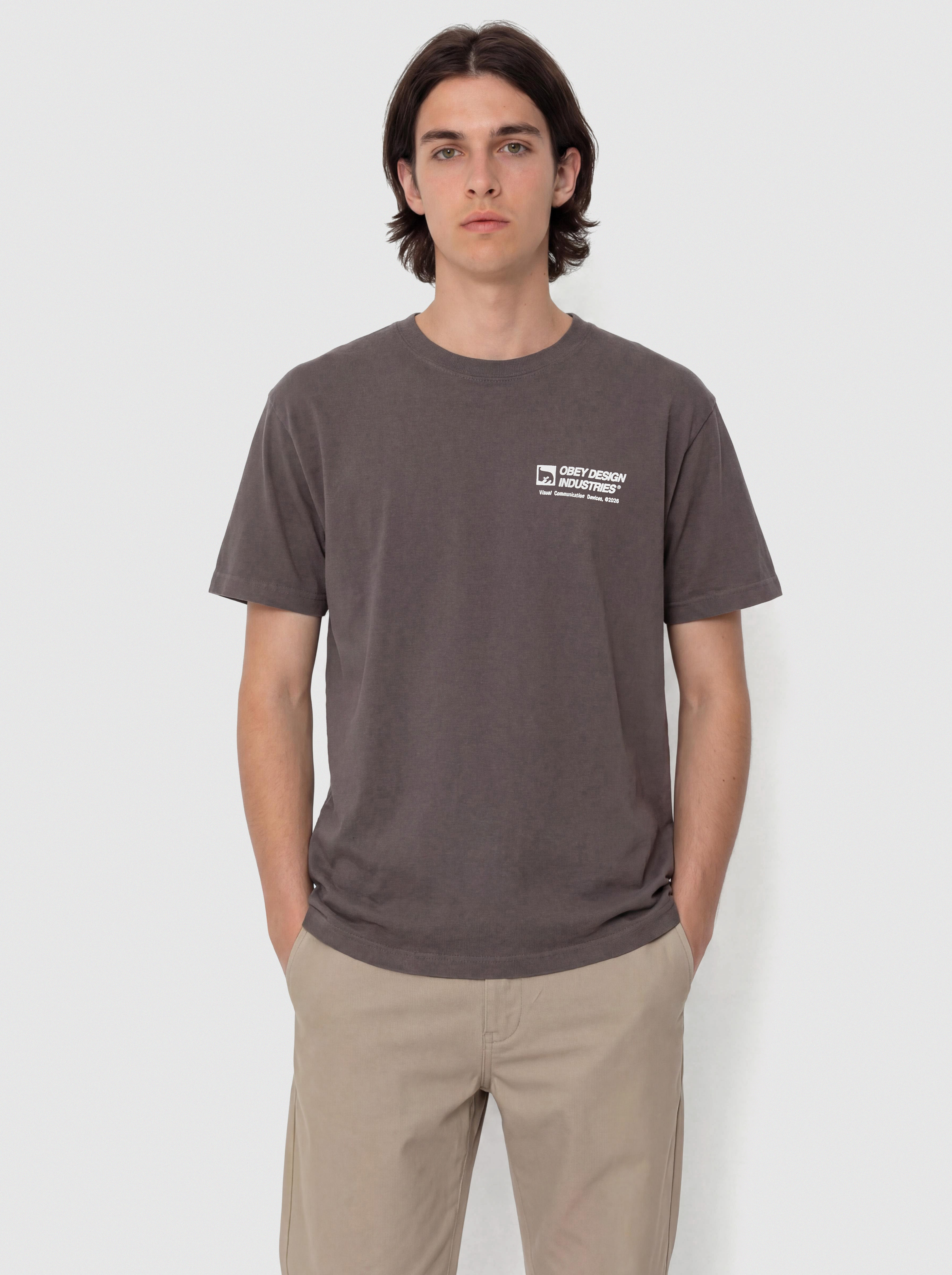 Tricou OBEY Devices (pigment dusty black)