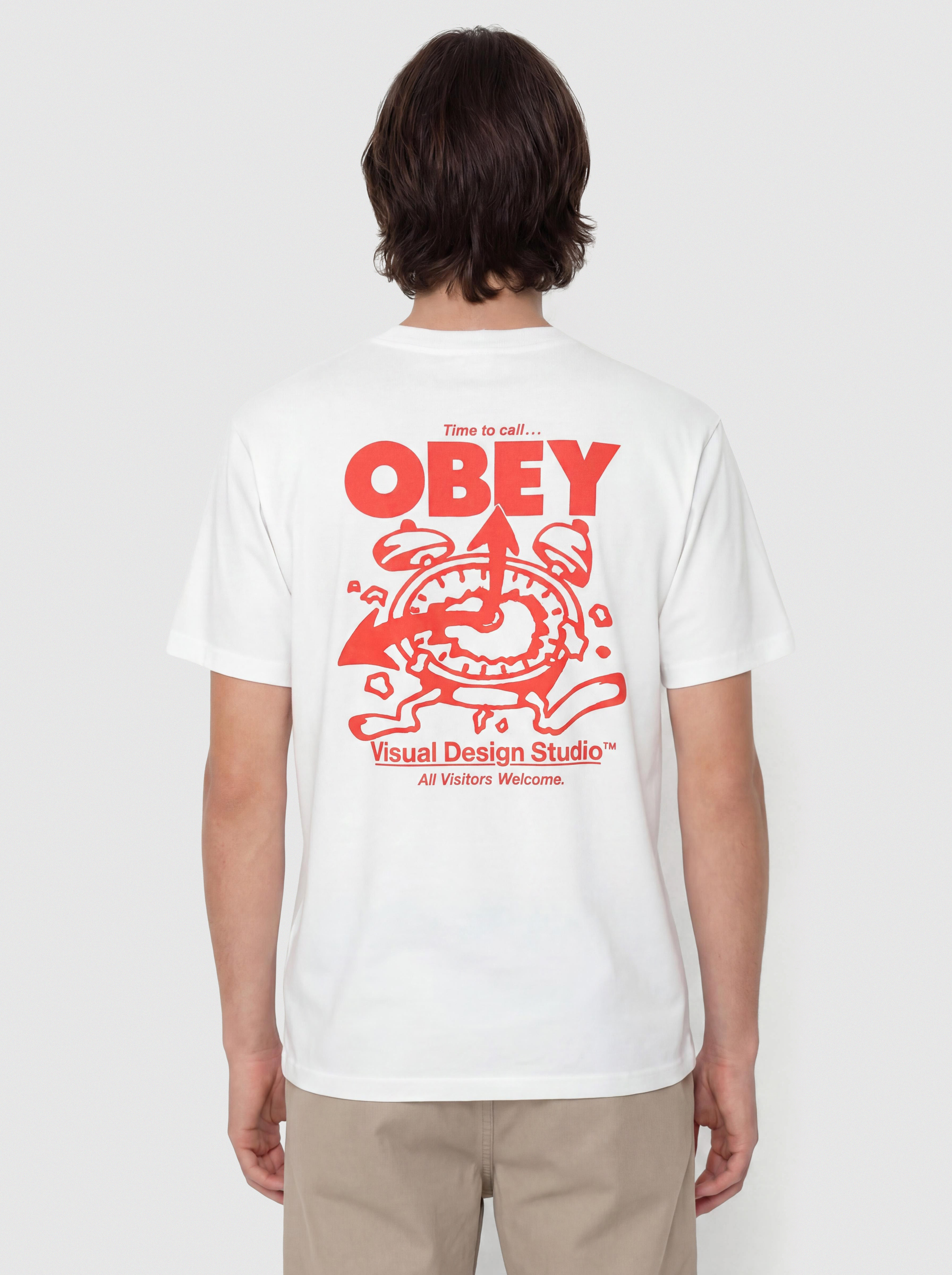 Tricou OBEY Time To Call Obey (white)