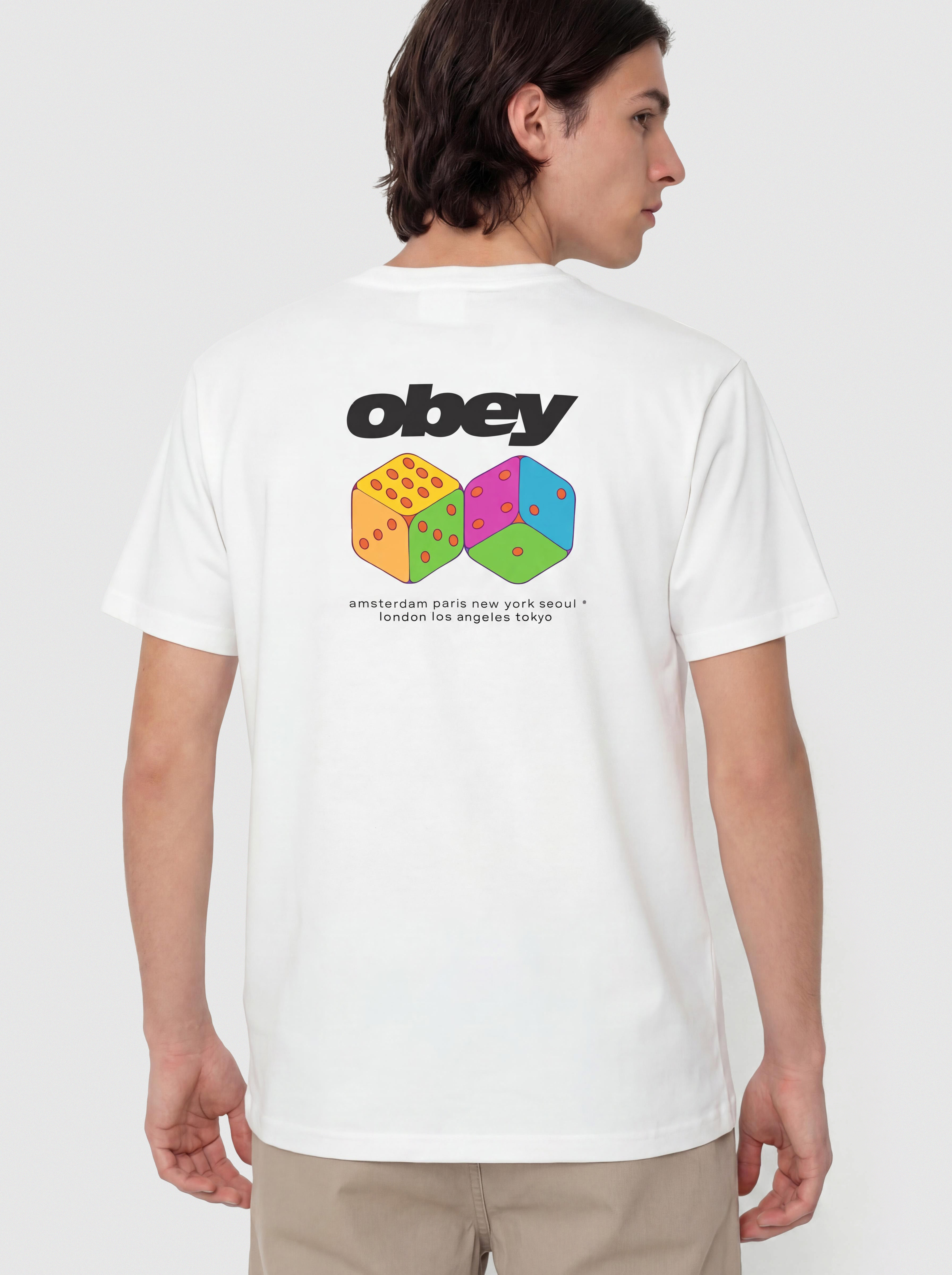 Tricou OBEY Dice (white)