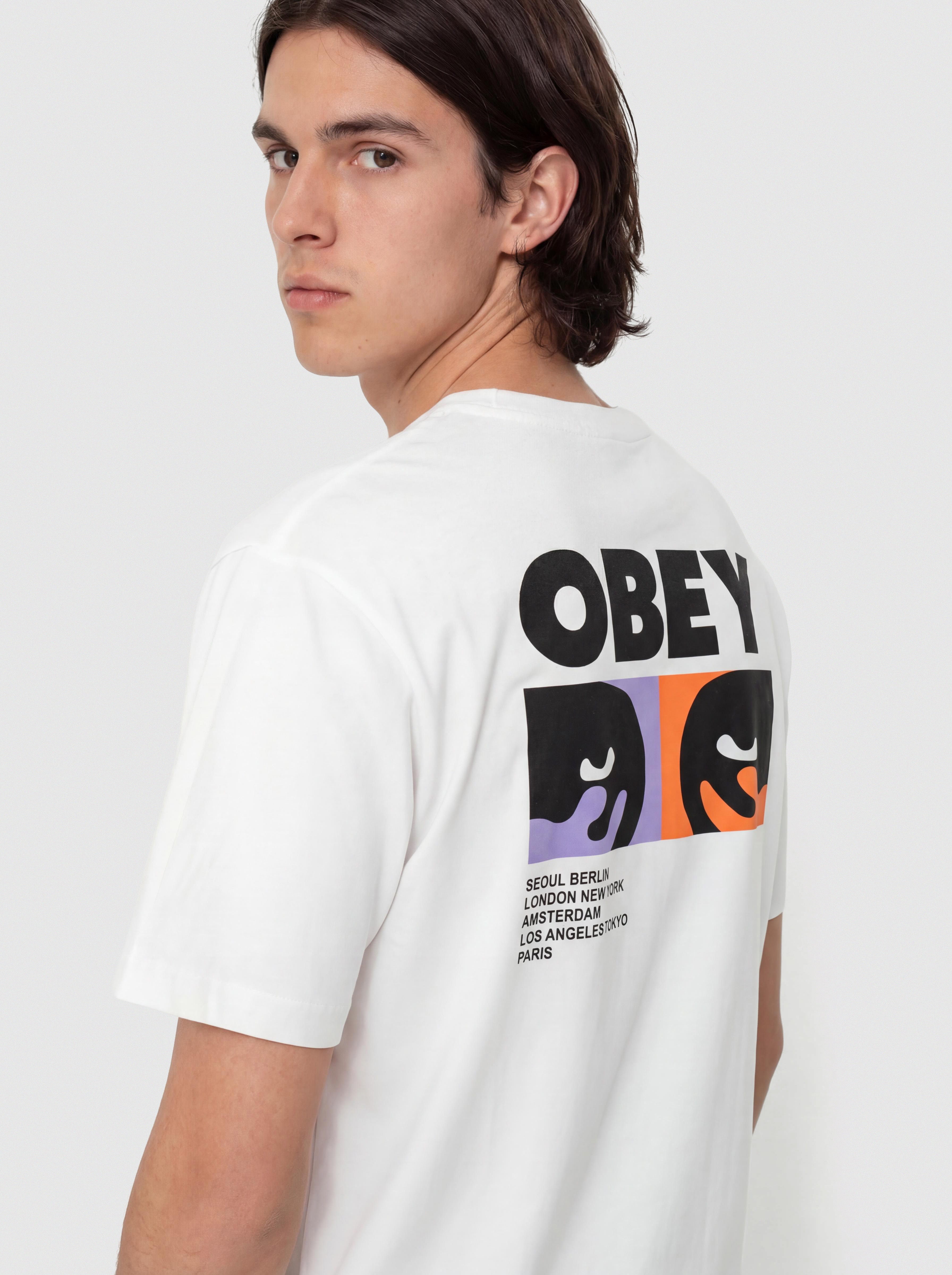 Tricou OBEY Always Watching (white)