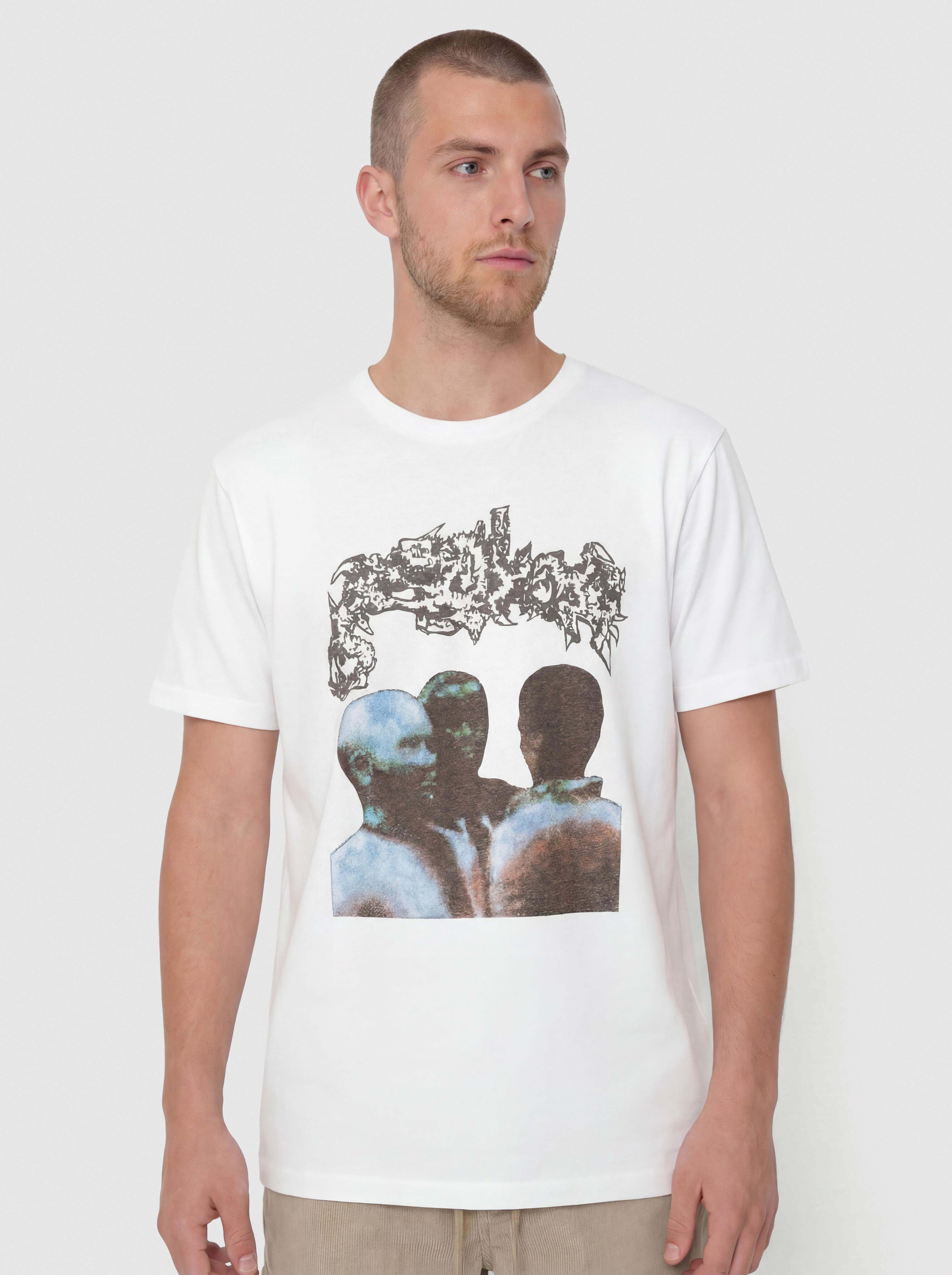 Tricou Polar Skate Band Overhead (white)