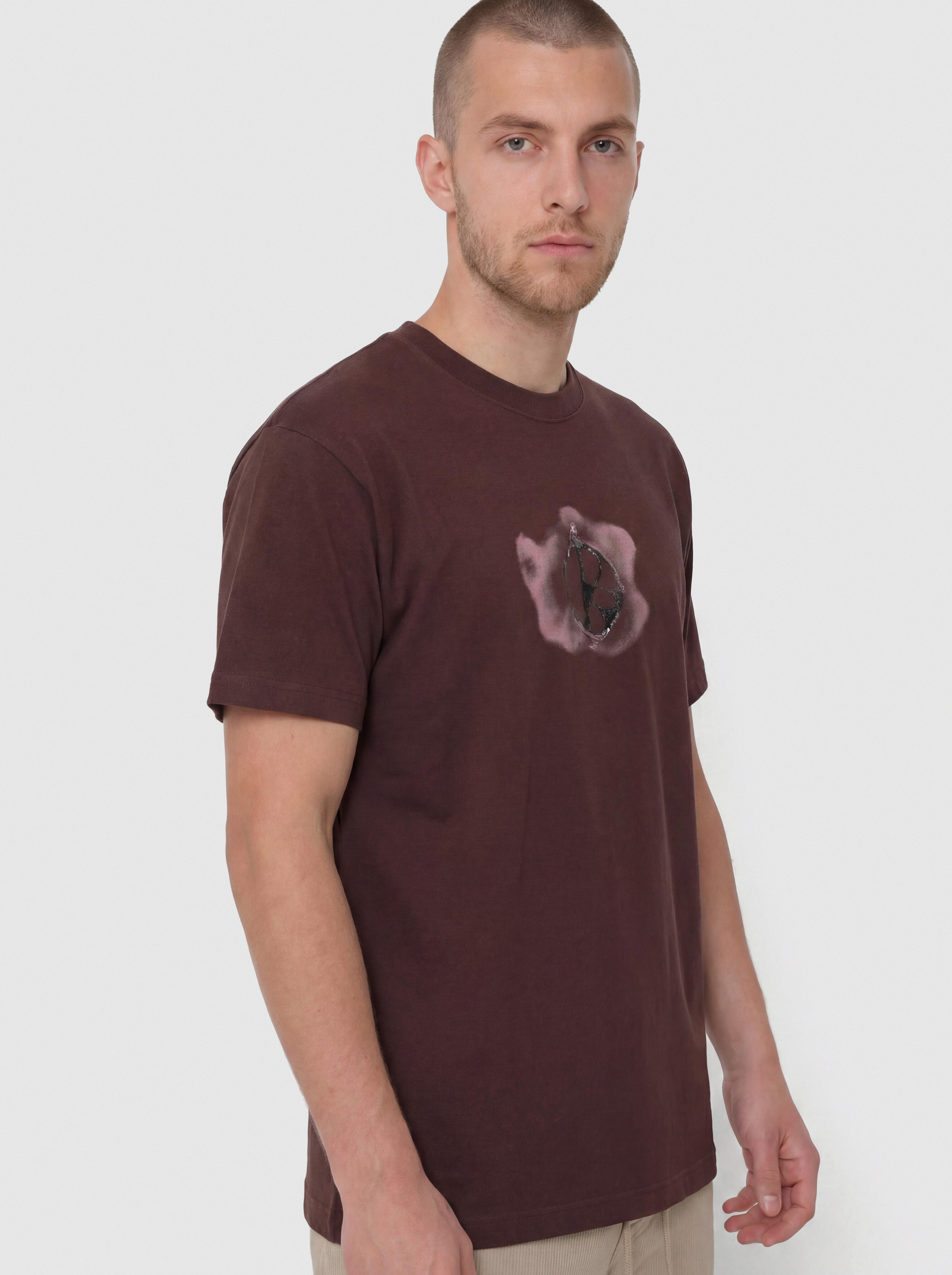 Tricou Polar Skate Metal Logo (washed bordeaux)