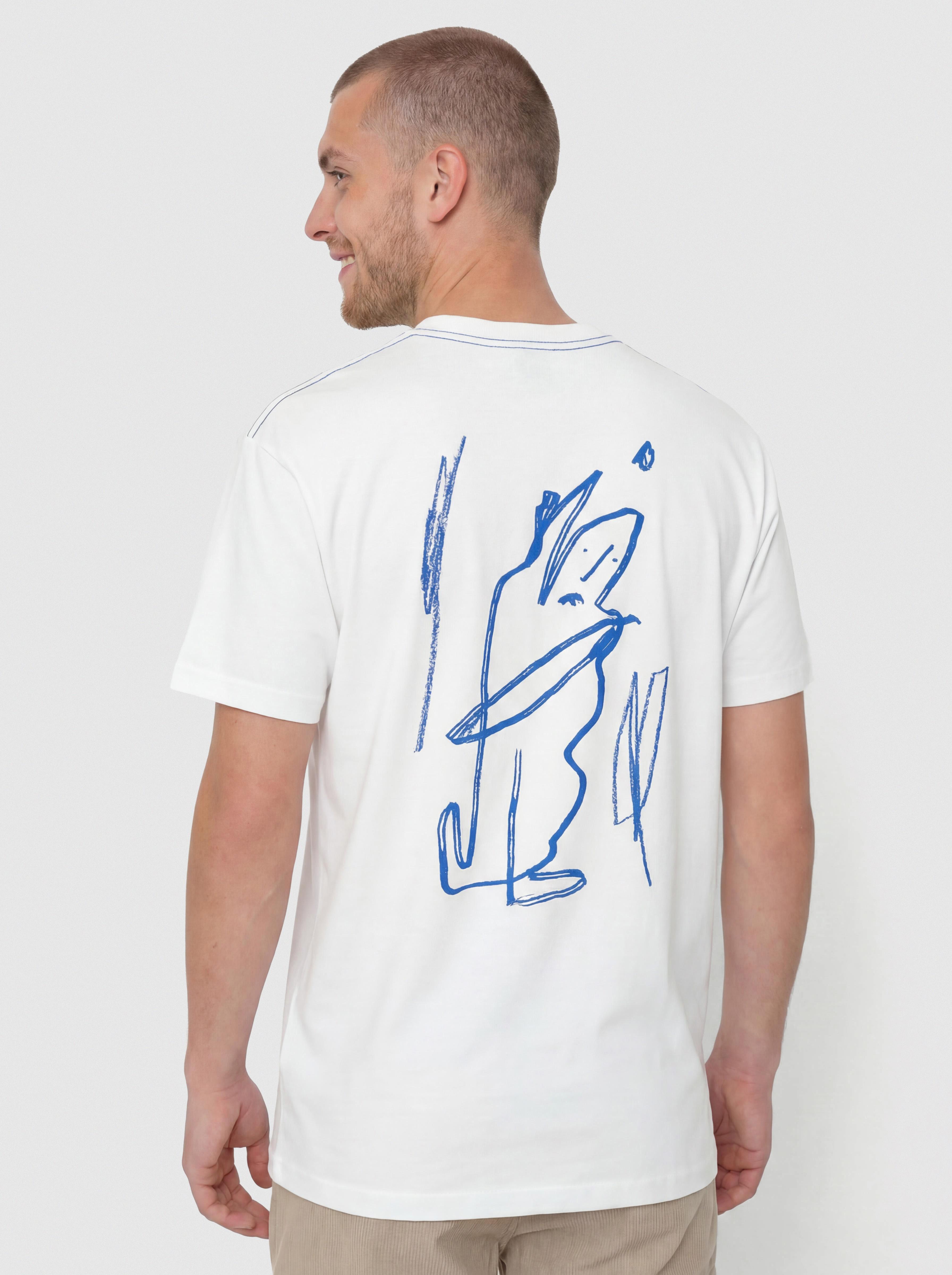 Tricou Polar Skate Contrast Doodle (white/ultramarine)
