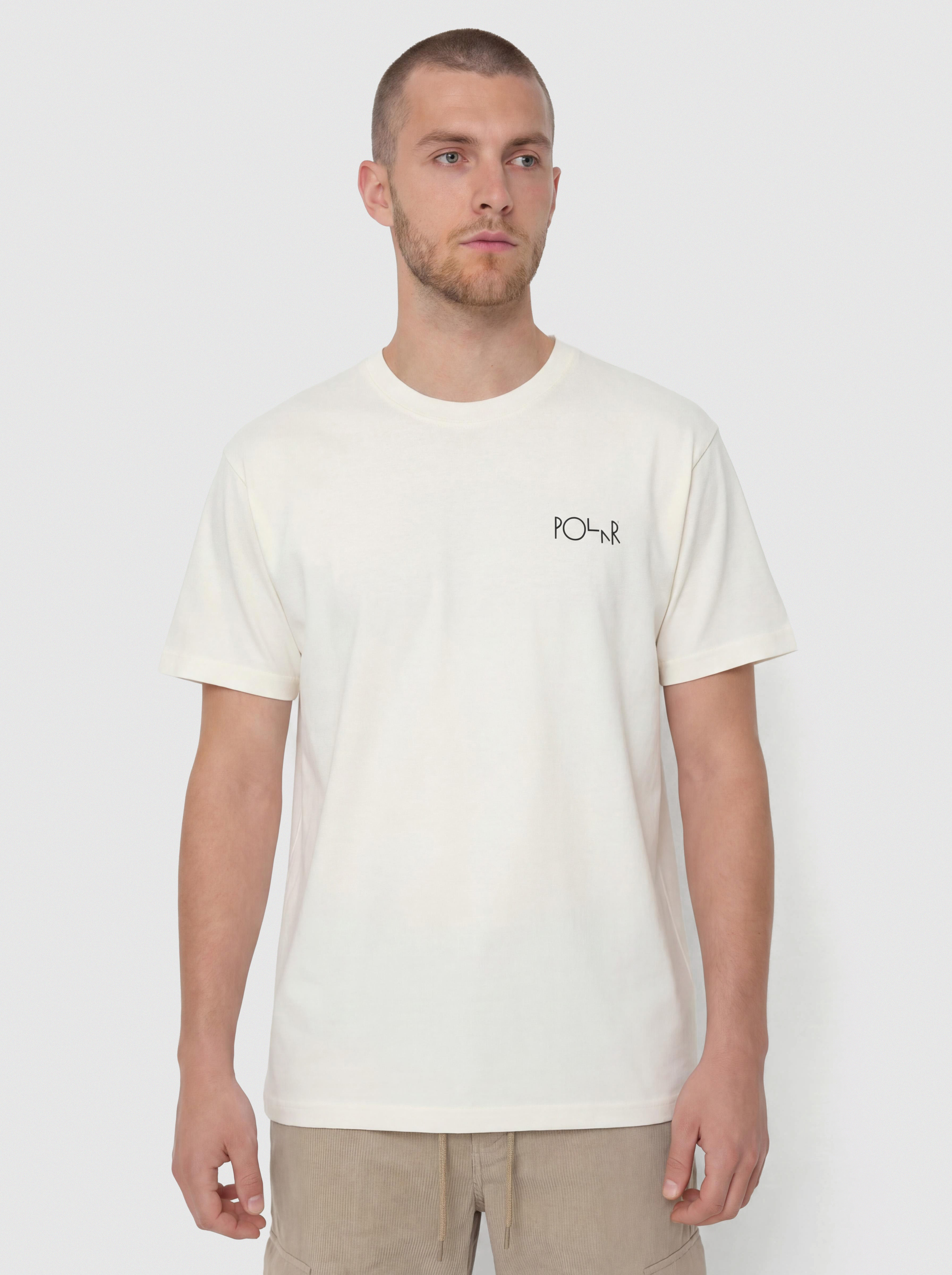 Tricou Polar Skate Contrast Fill Logo (ivory/black)