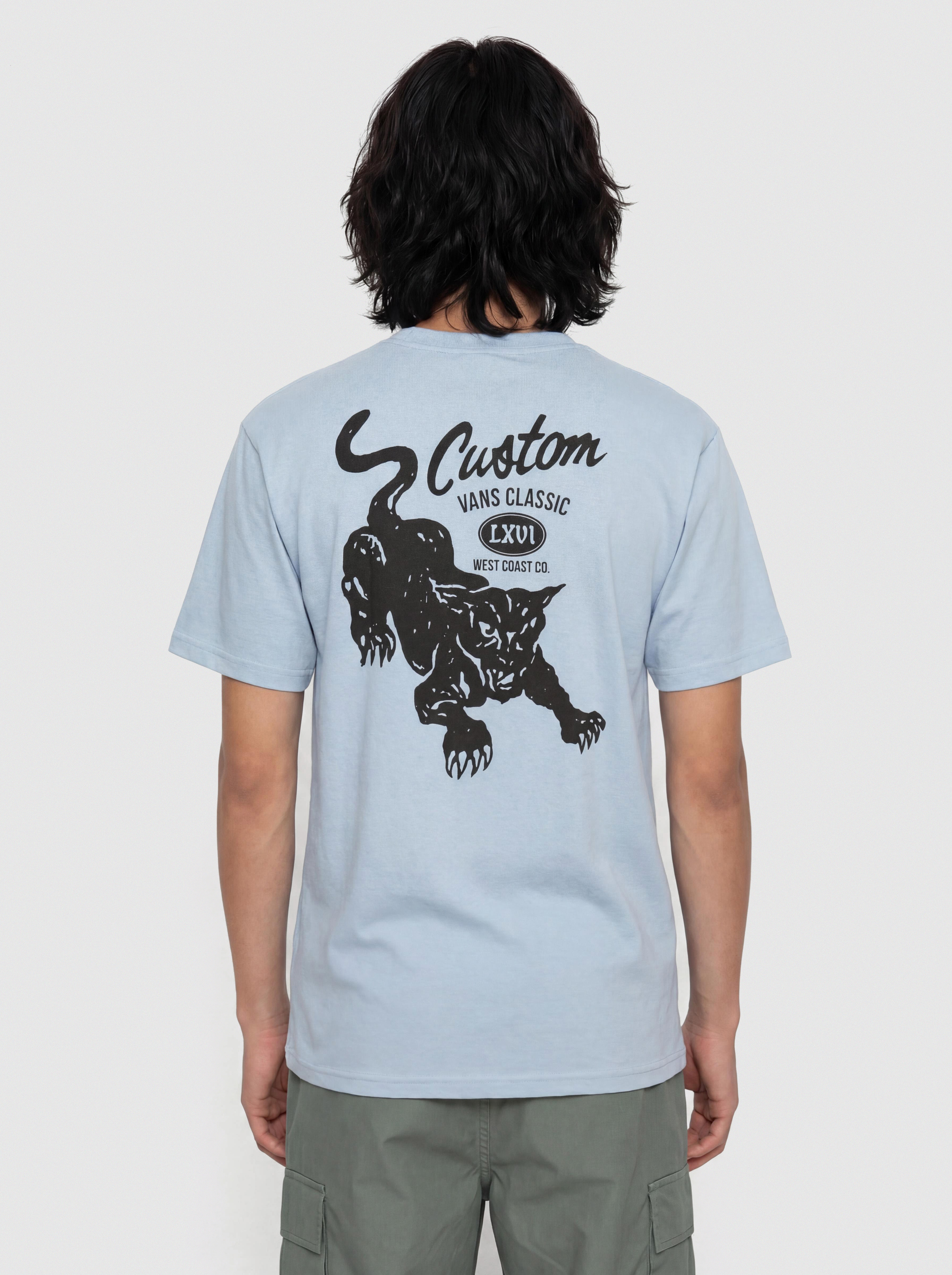 Tricou Vans Custom Cat (soft slate)